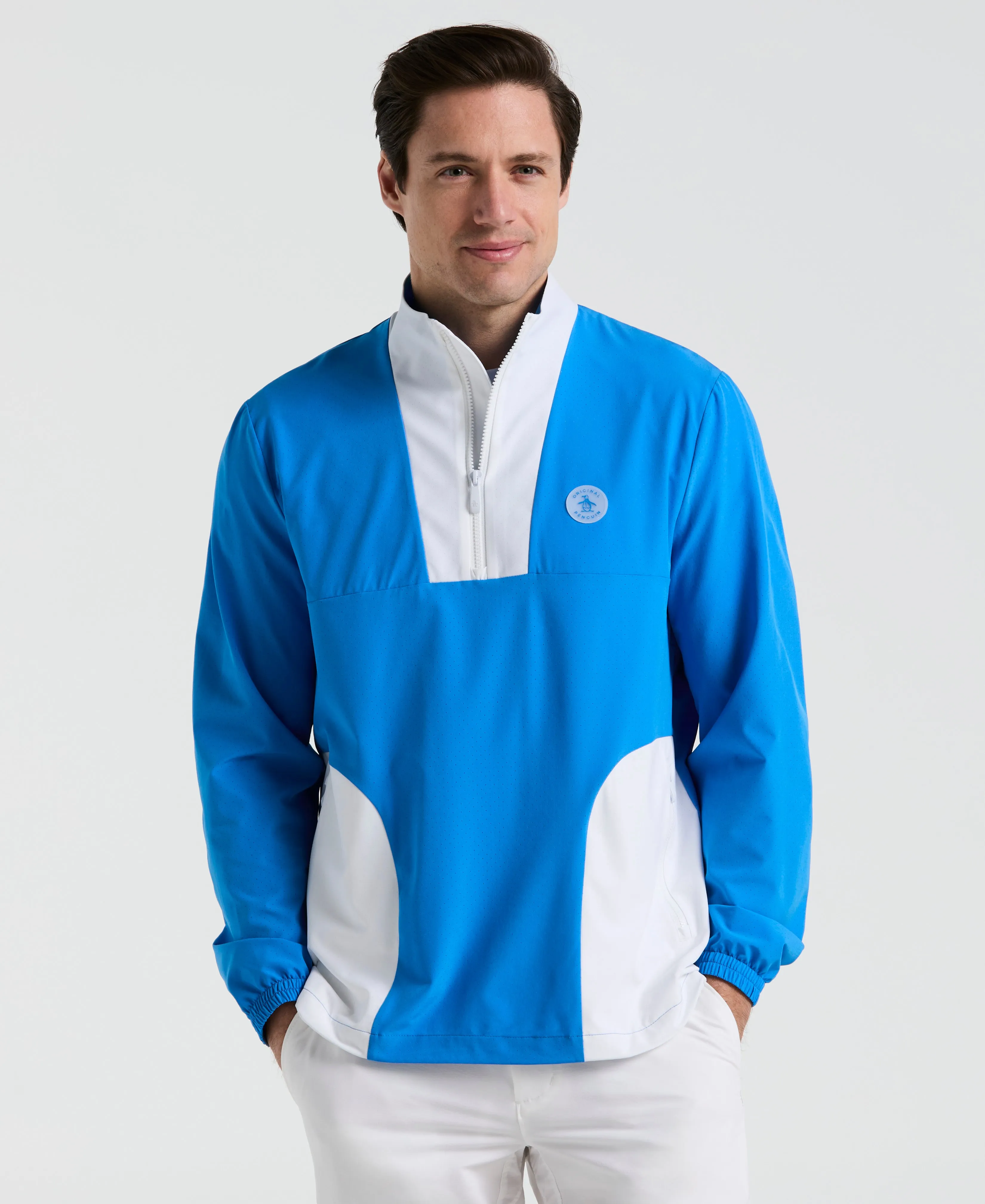 Quarter Zip Color Block Layering Golf Jacket sold by Original Penguin