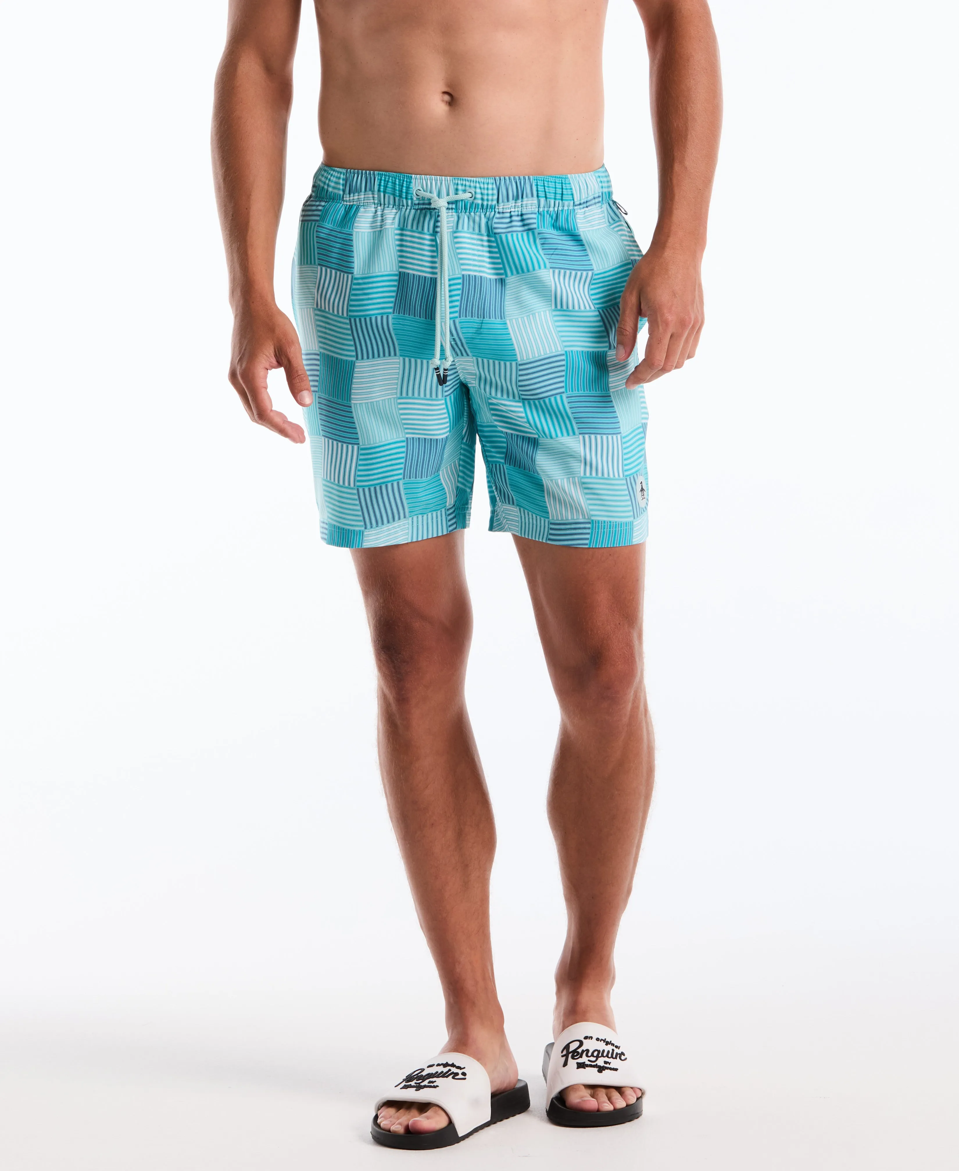 7" Wavy Tile Print Swim Short sold by Original Penguin product image thumbnail 3