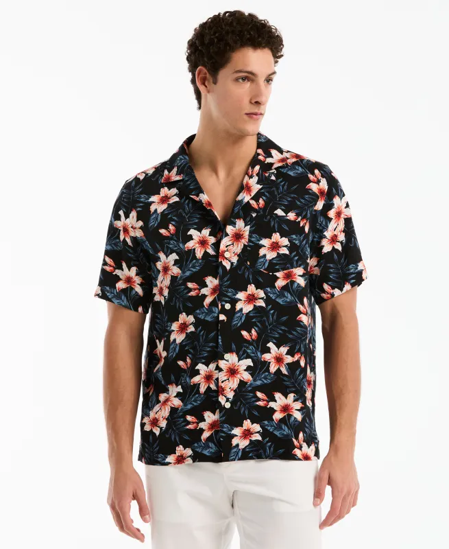 All-Over Floral Camp Shirt made by Original Penguin