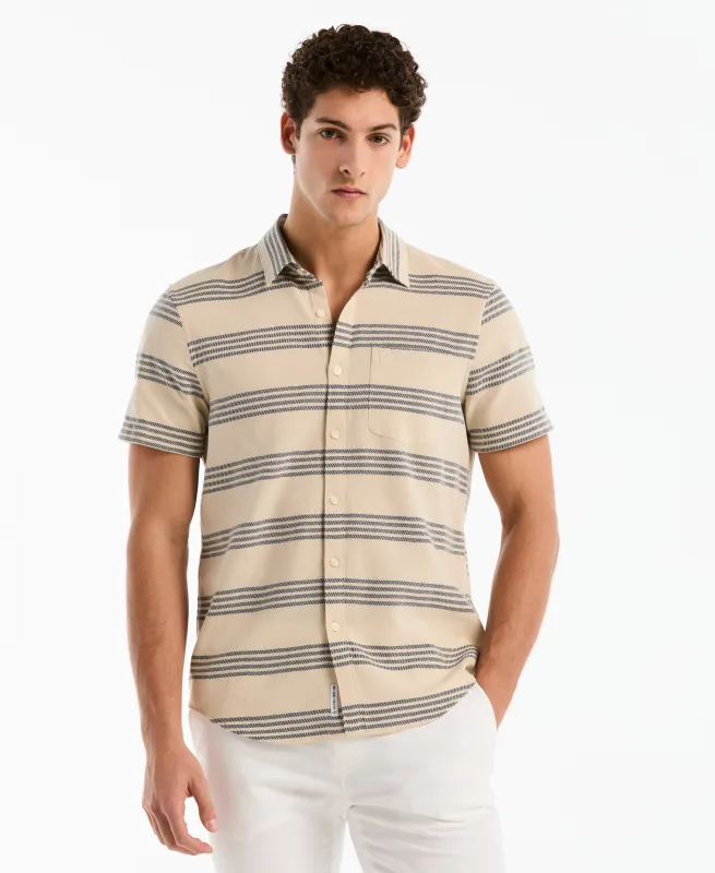 Dobby Striped Cotton Shirt made by Original Penguin