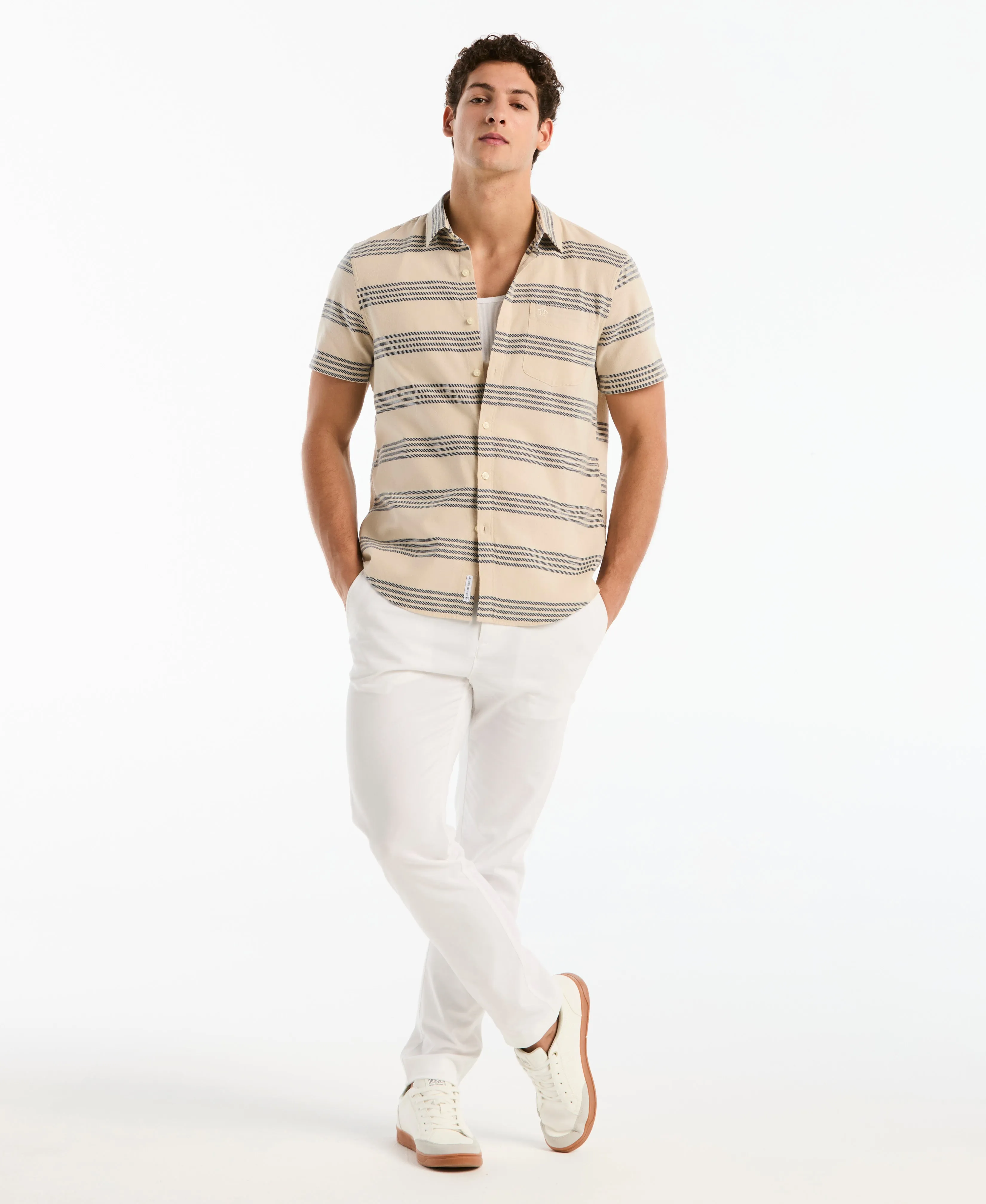 Dobby Striped Cotton Shirt sold by Original Penguin product image thumbnail 4