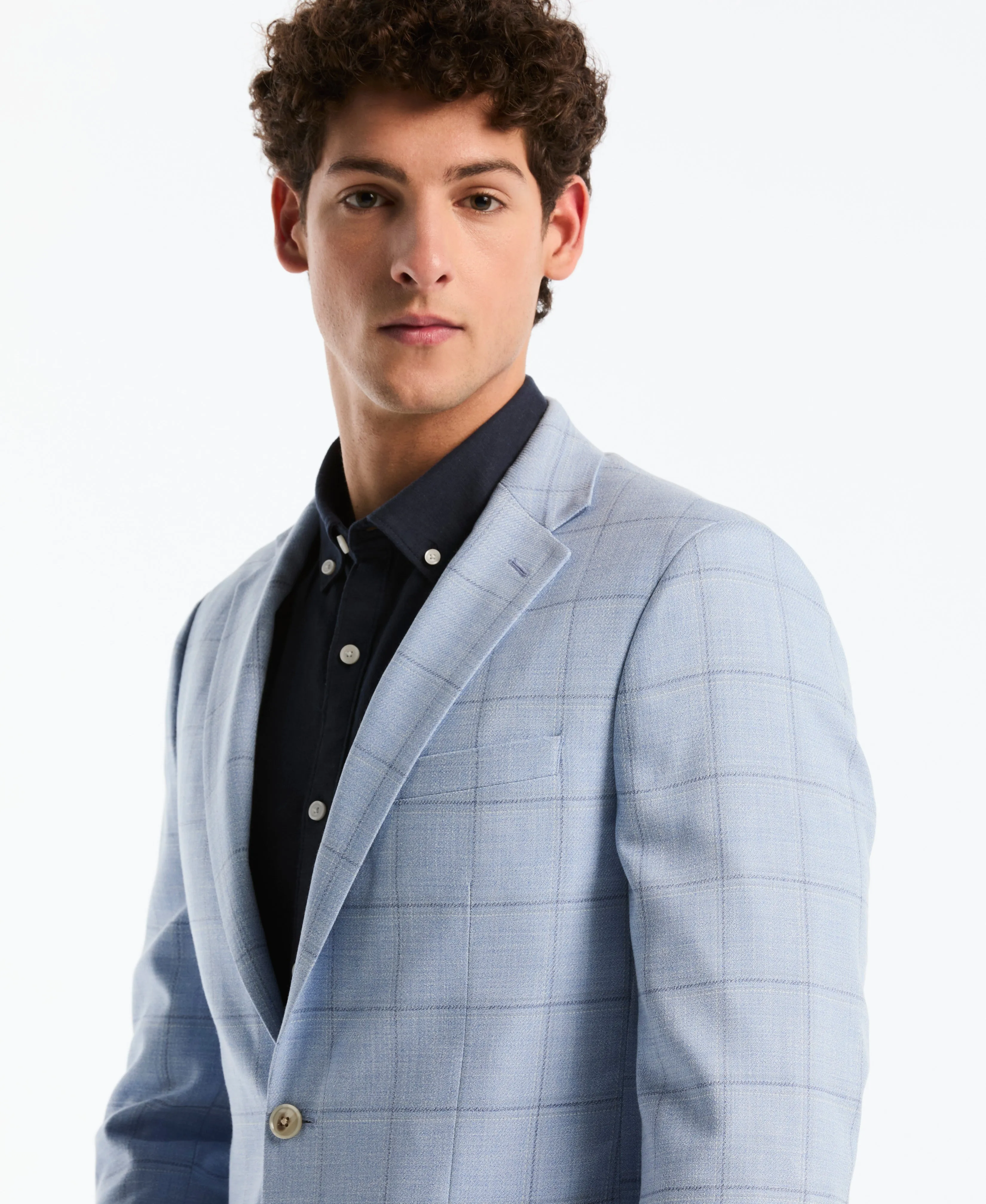 Light Blue Check Suit Separate Jacket sold by Original Penguin product image thumbnail 3
