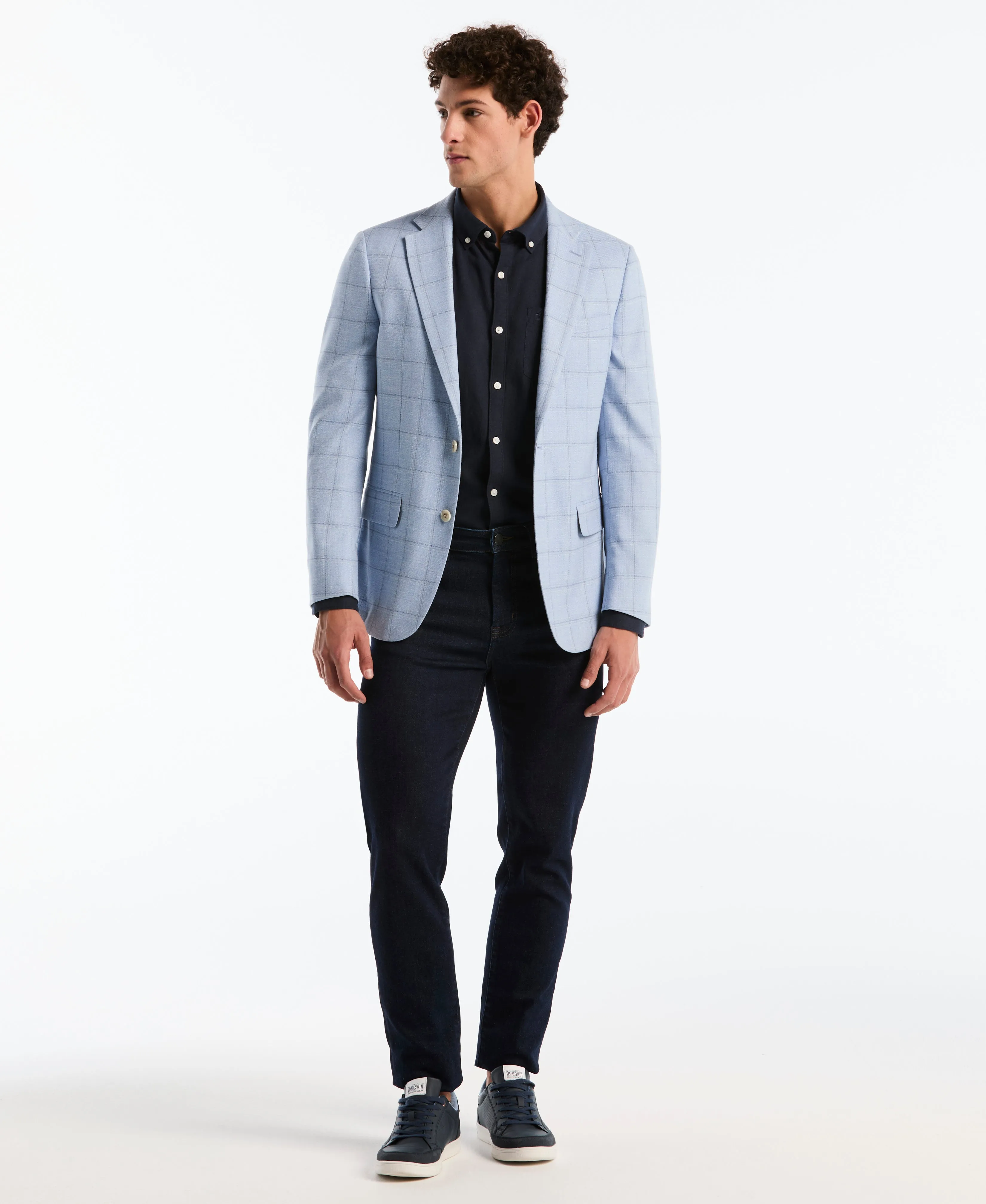Light Blue Check Suit Separate Jacket sold by Original Penguin product image thumbnail 4