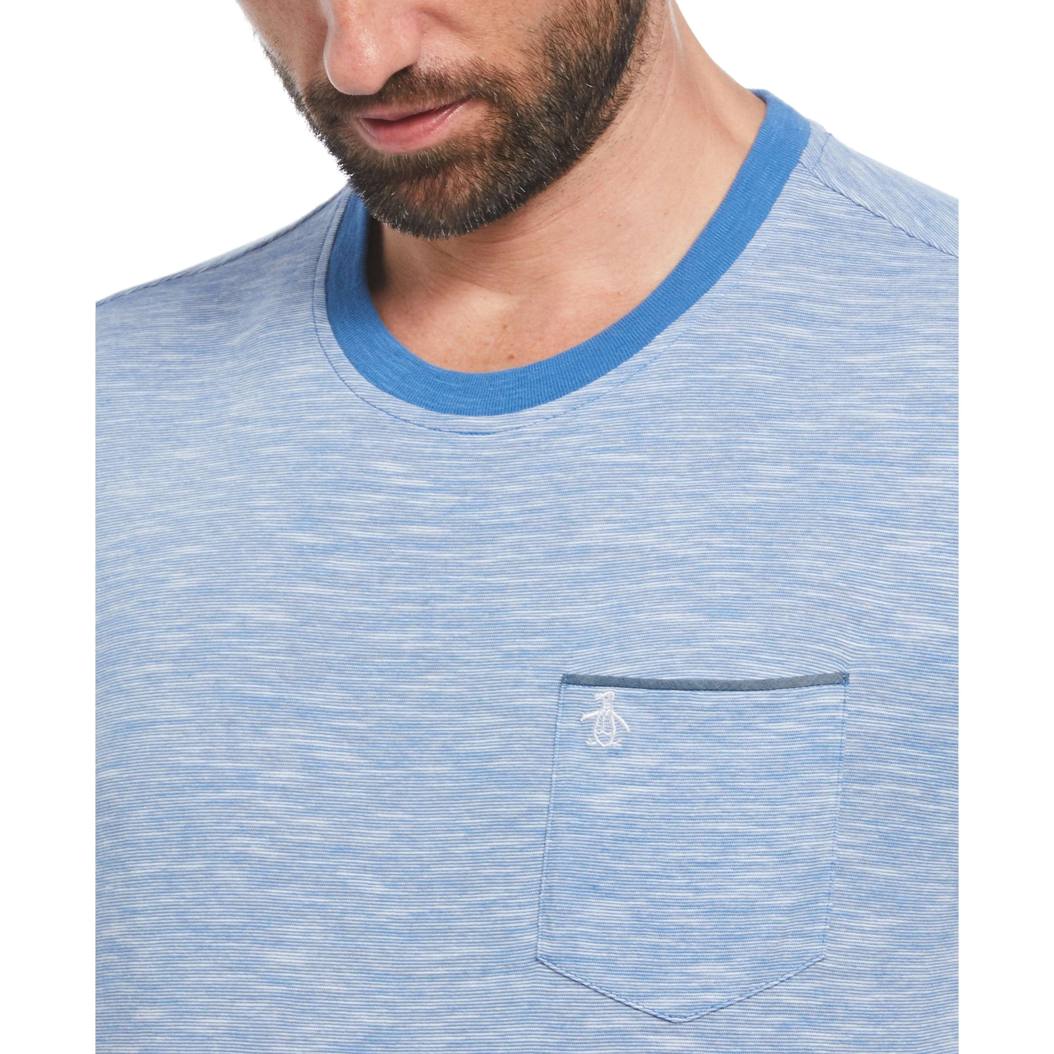 Stripe Chambray Tipped Pocket Tee sold by Original Penguin product image thumbnail 3