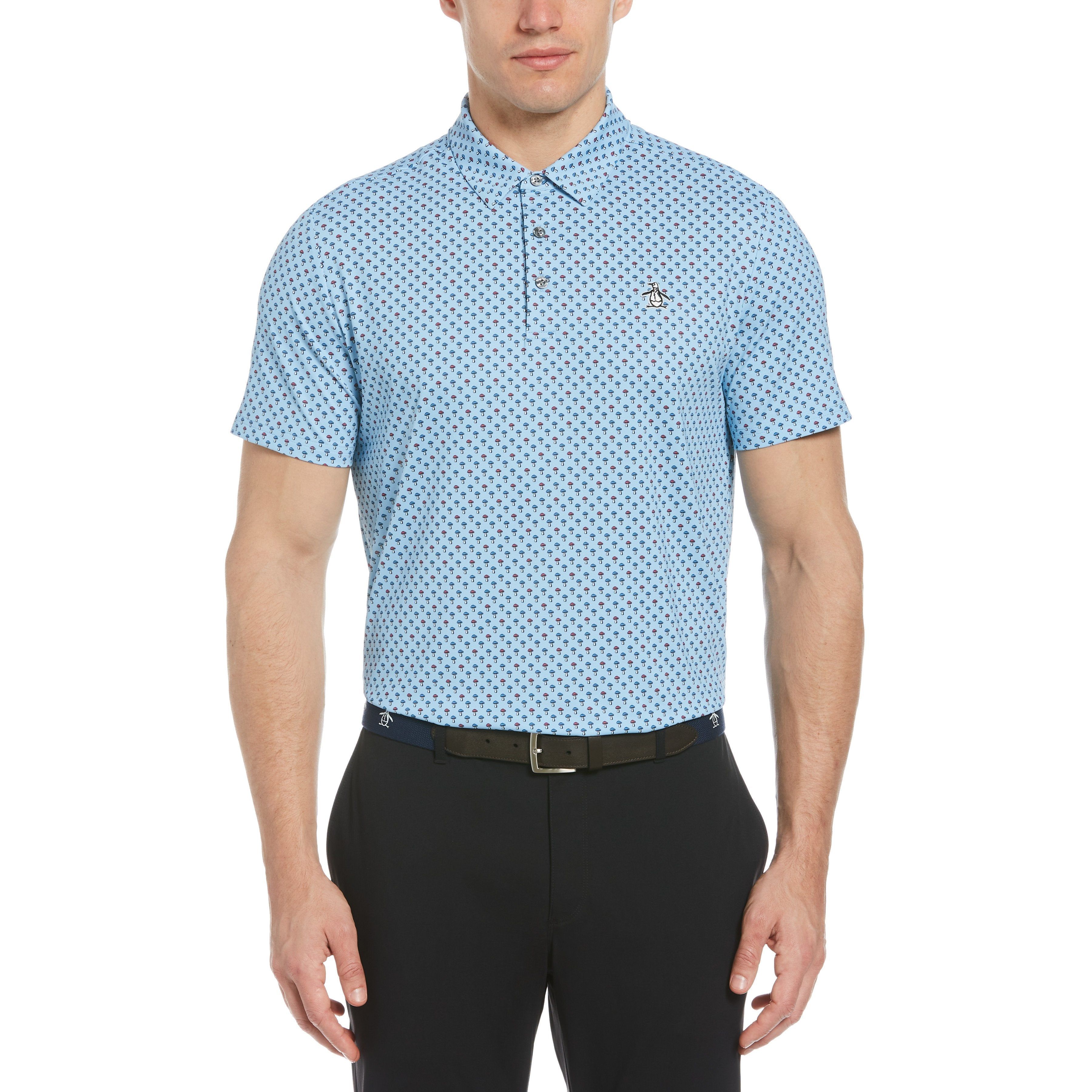 Mushroom Allover Print Golf Polo sold by Original Penguin