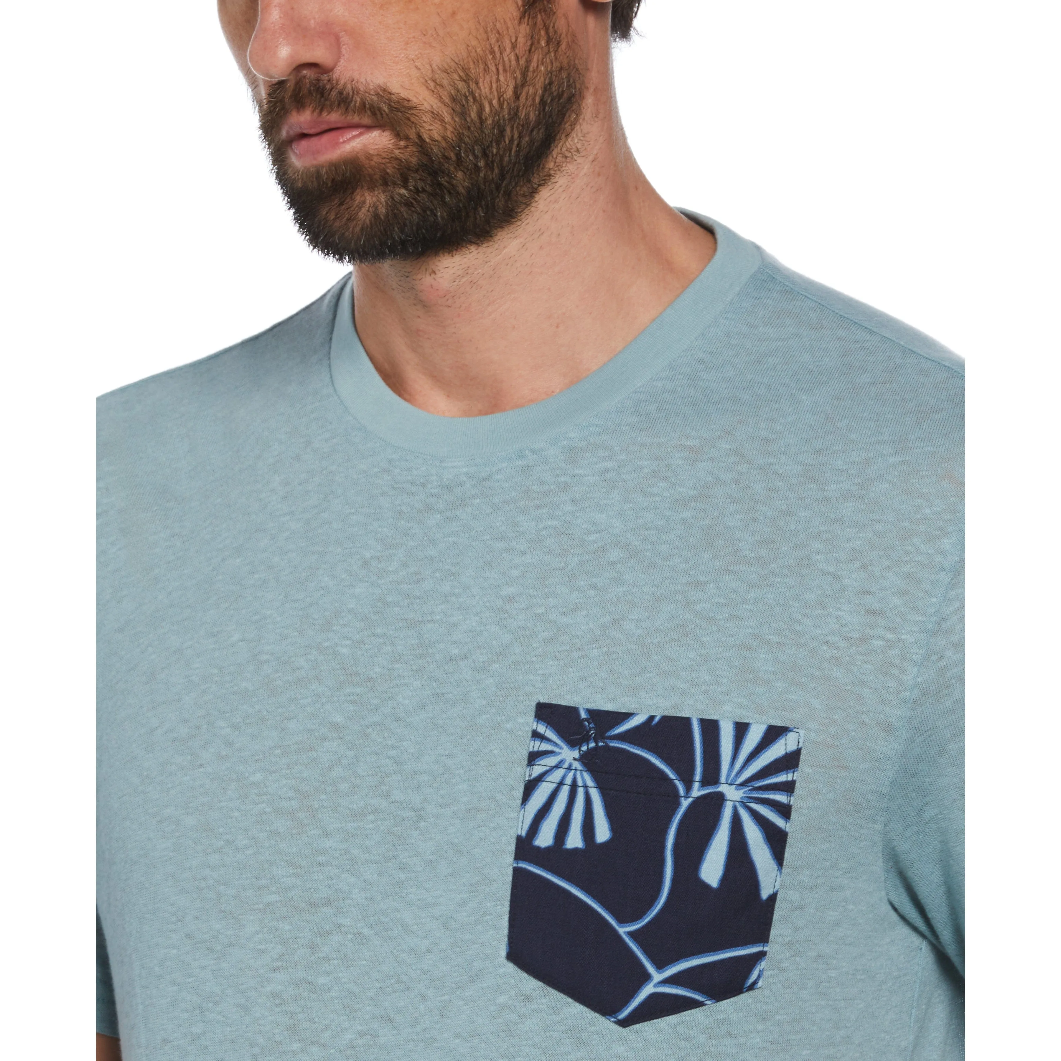 Linen Blend Floral Pocket Tee sold by Original Penguin product image thumbnail 3