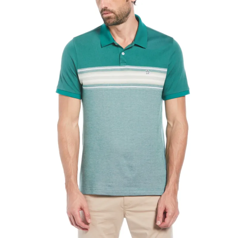 Pique Chest Stripe Birdseye Polo sold by Original Penguin