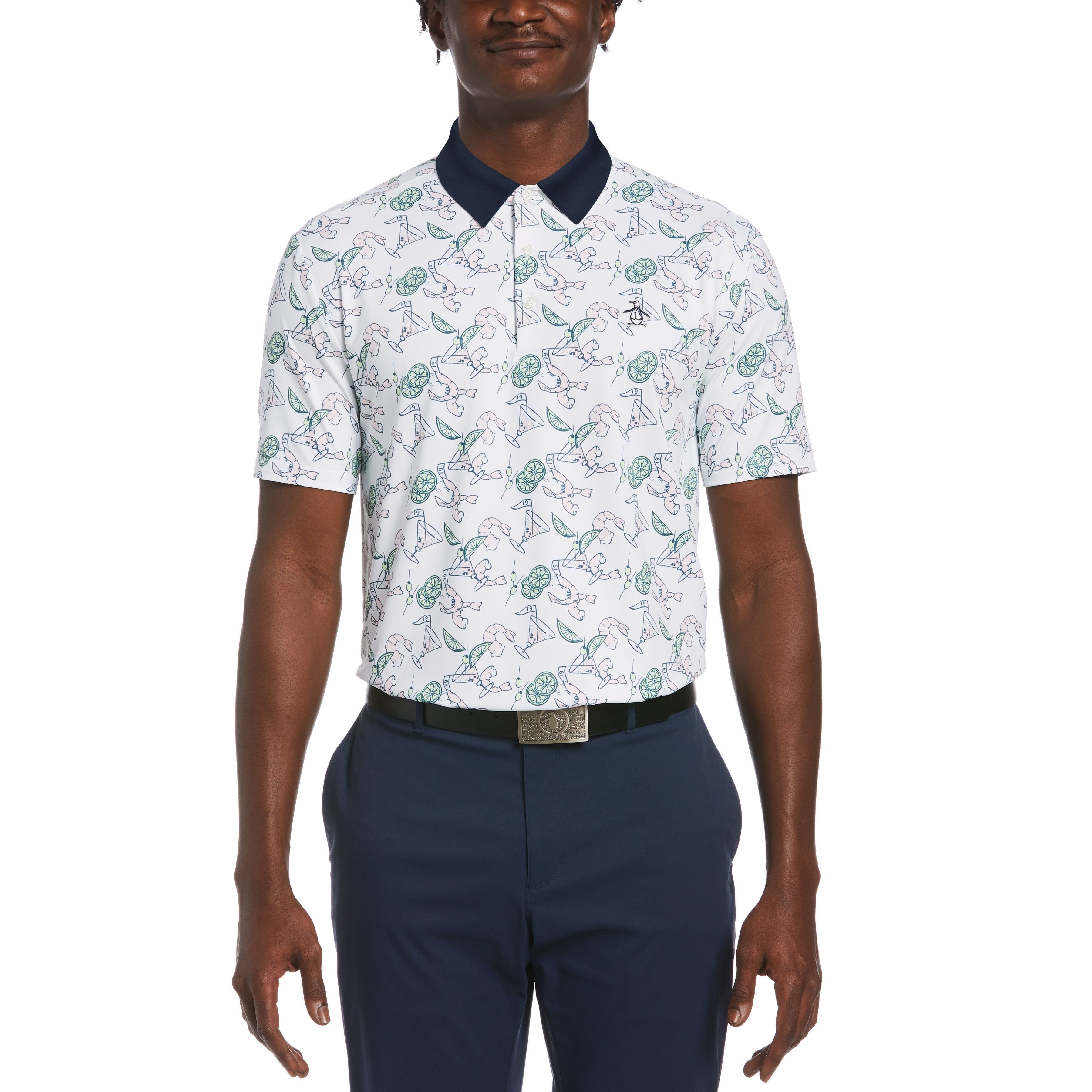 Allover Shrimp Print Golf Polo sold by Original Penguin