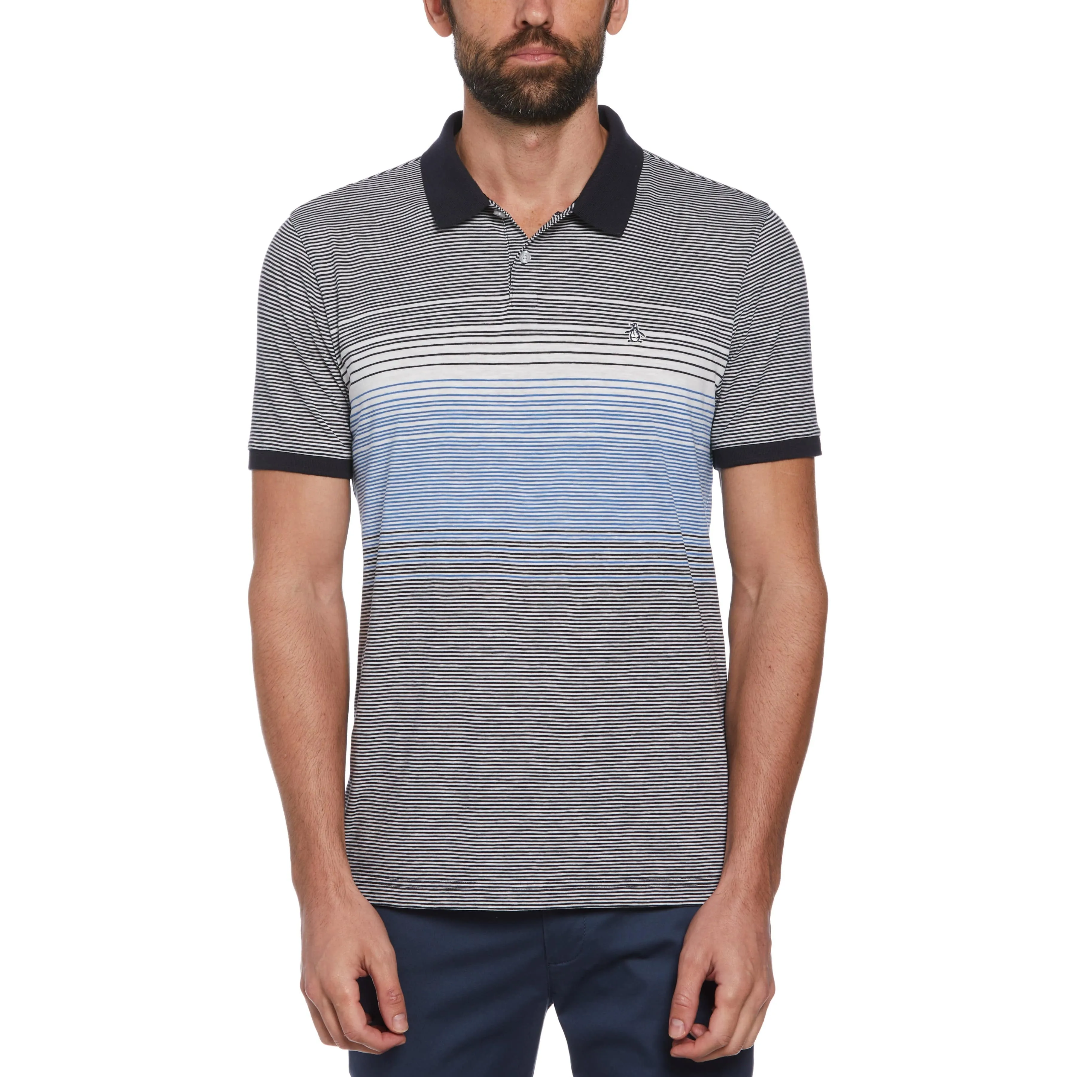 Cotton Slub Striped Polo sold by Original Penguin