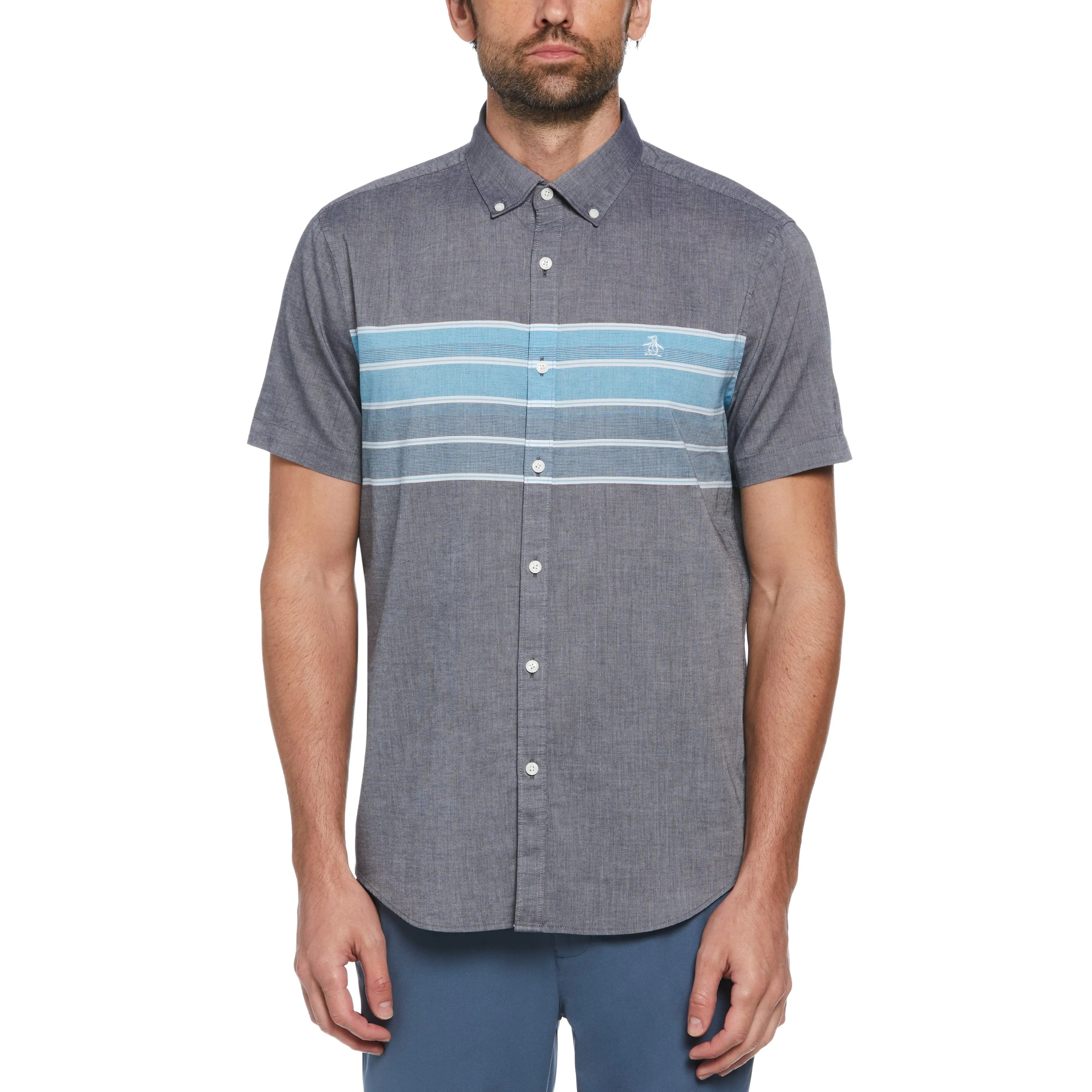 Cotton Chest Stripe Shirt sold by Original Penguin