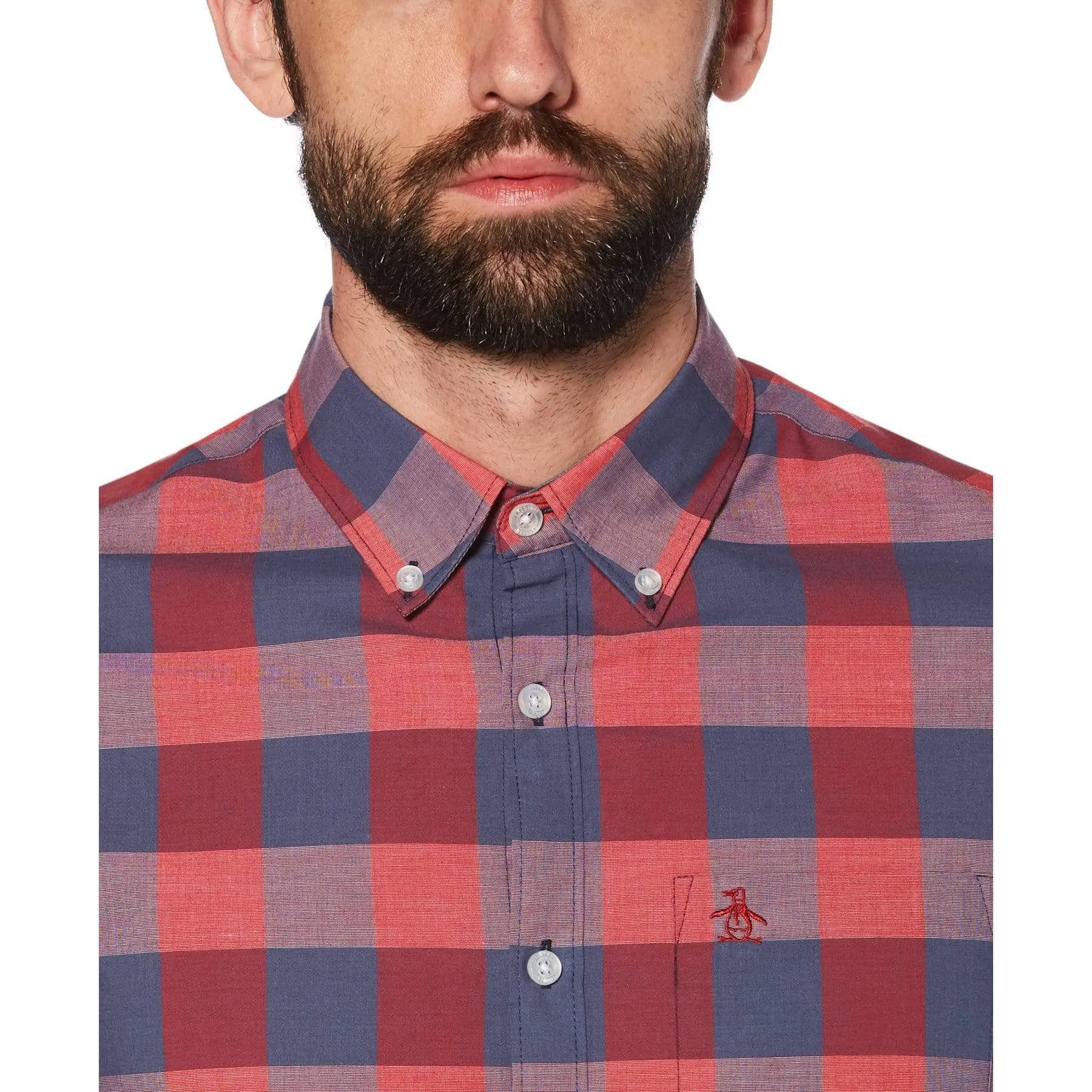 End-on-End Plaid Shirt sold by Original Penguin product image thumbnail 3