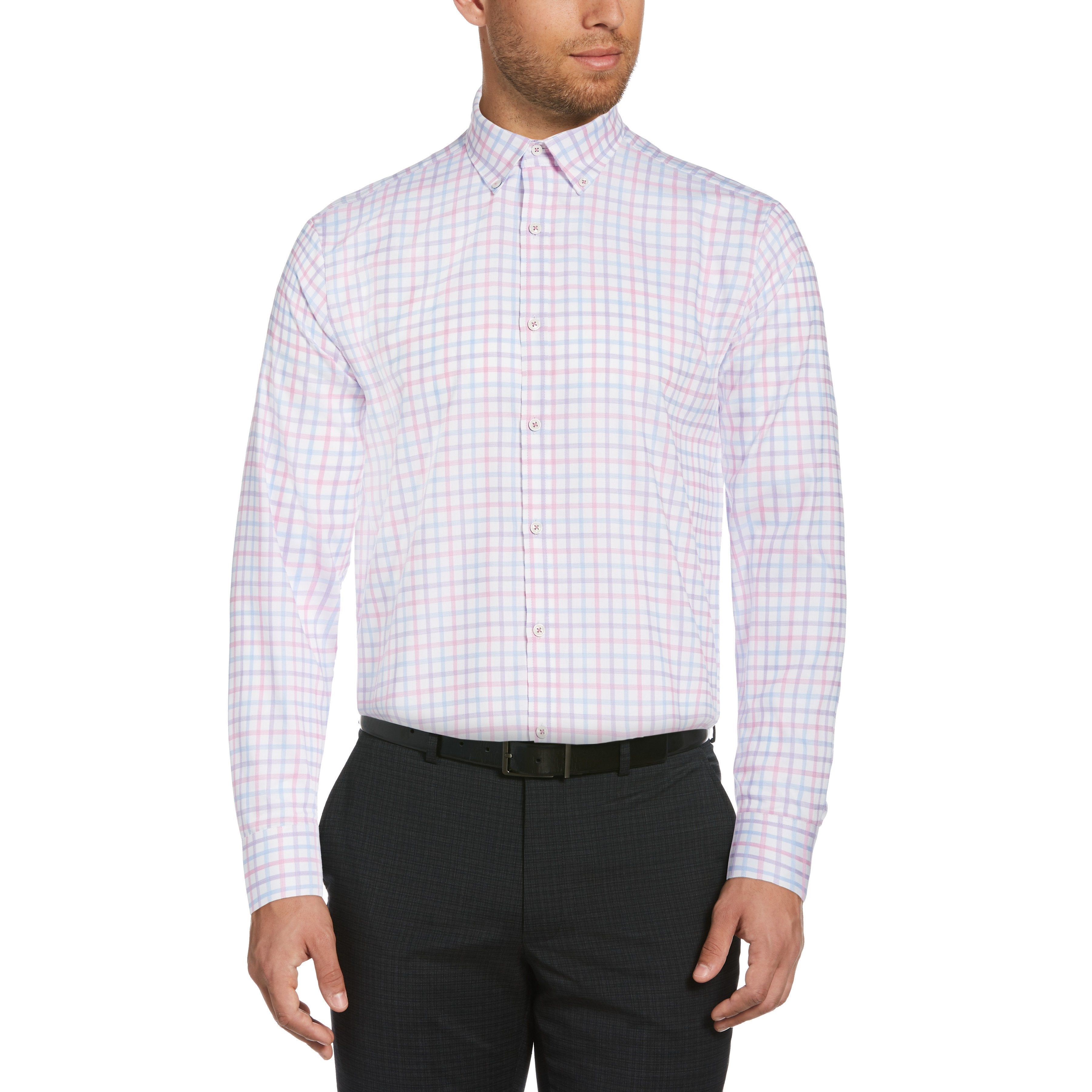 Satin Windowpane Dress Shirt sold by Original Penguin