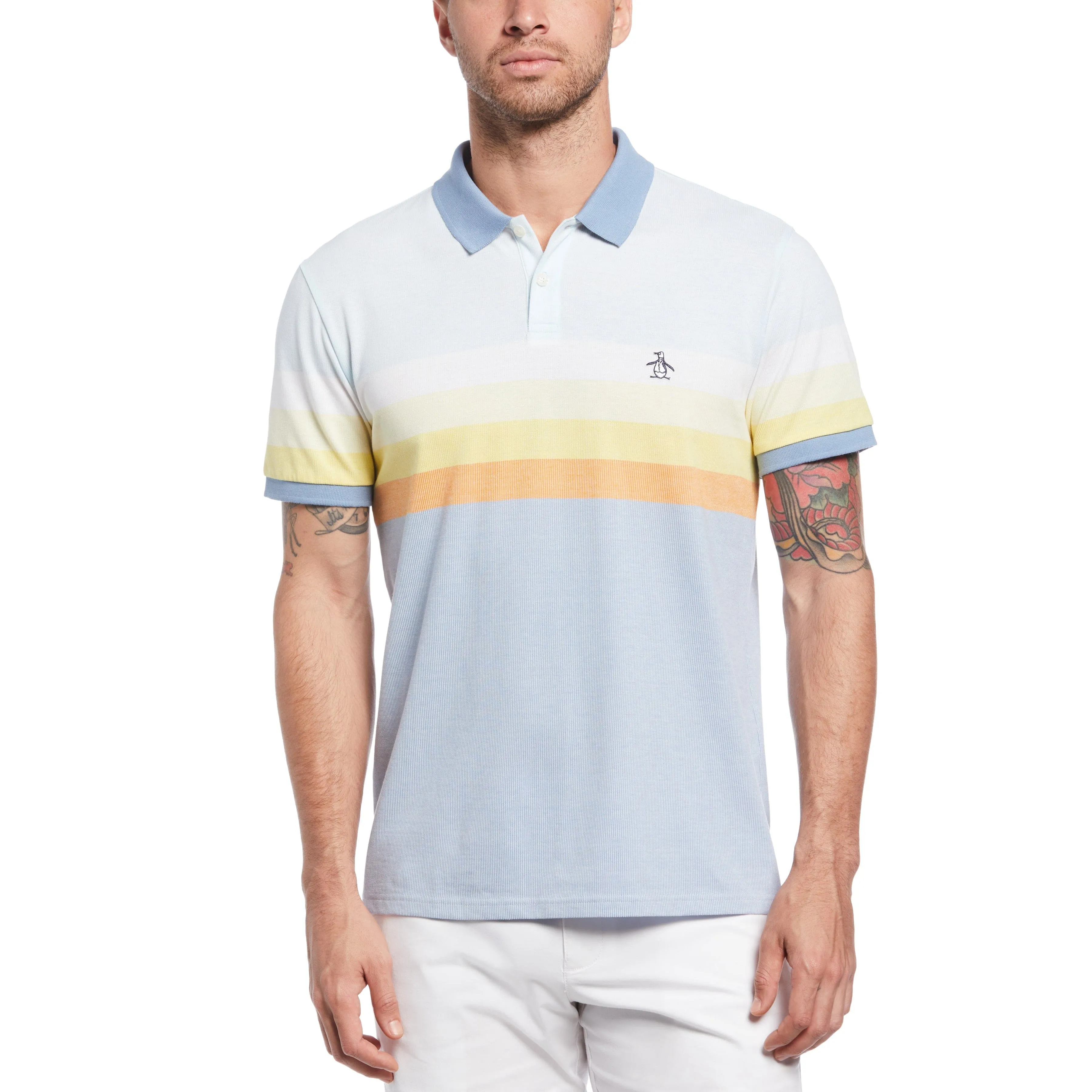 Engineered Stripe Jacquard Polo sold by Original Penguin