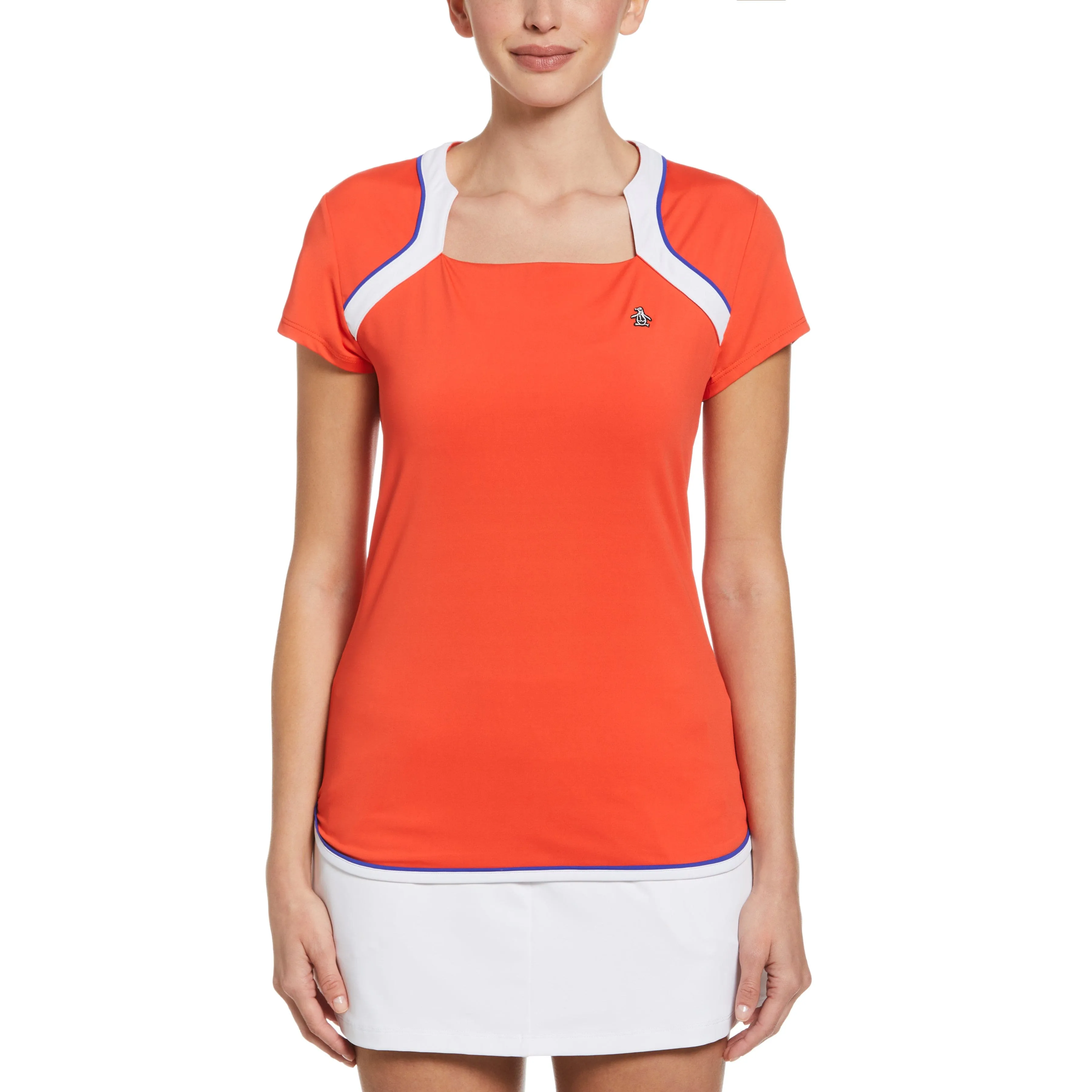 Women's Square Neckline Golf Shirt sold by Original Penguin