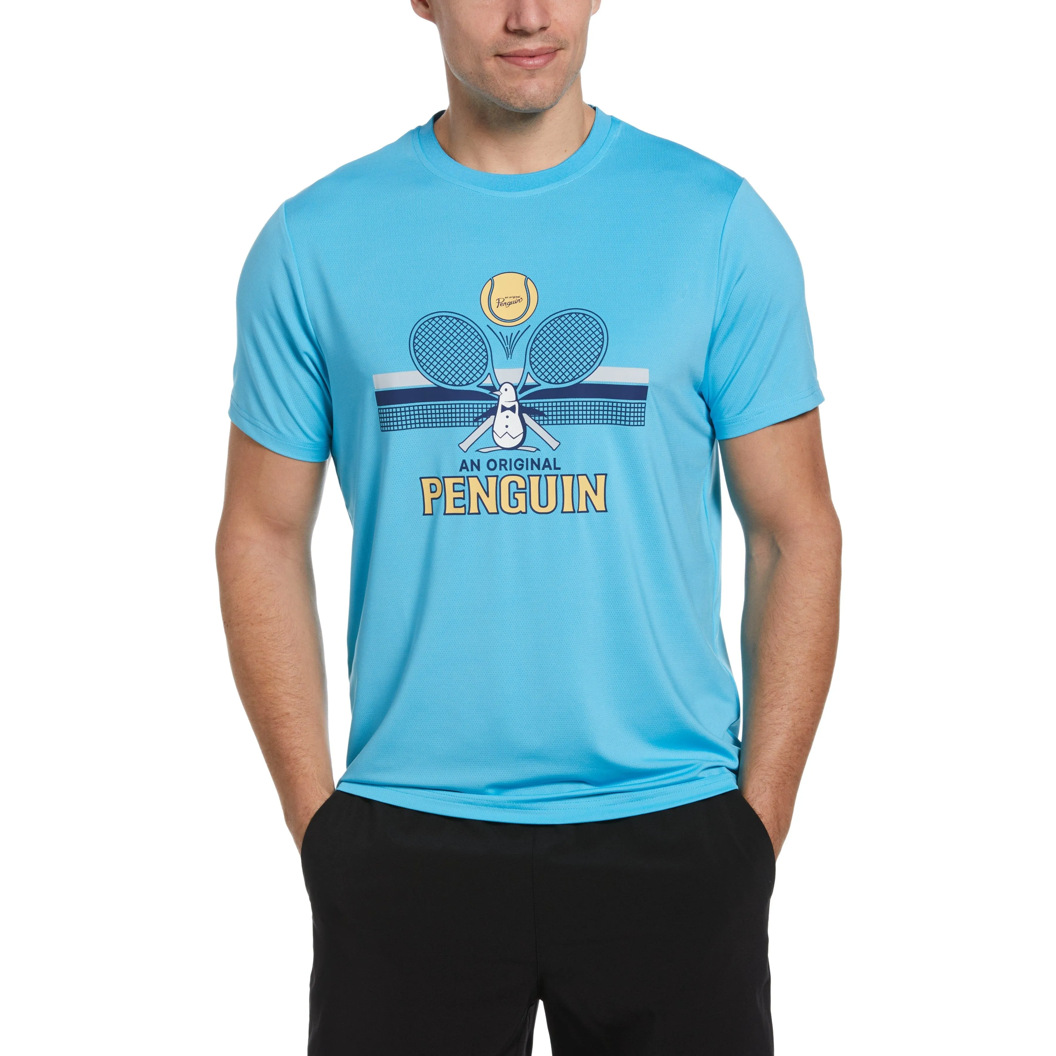 Performance Novelty Graphic Tennis Tee sold by Original Penguin