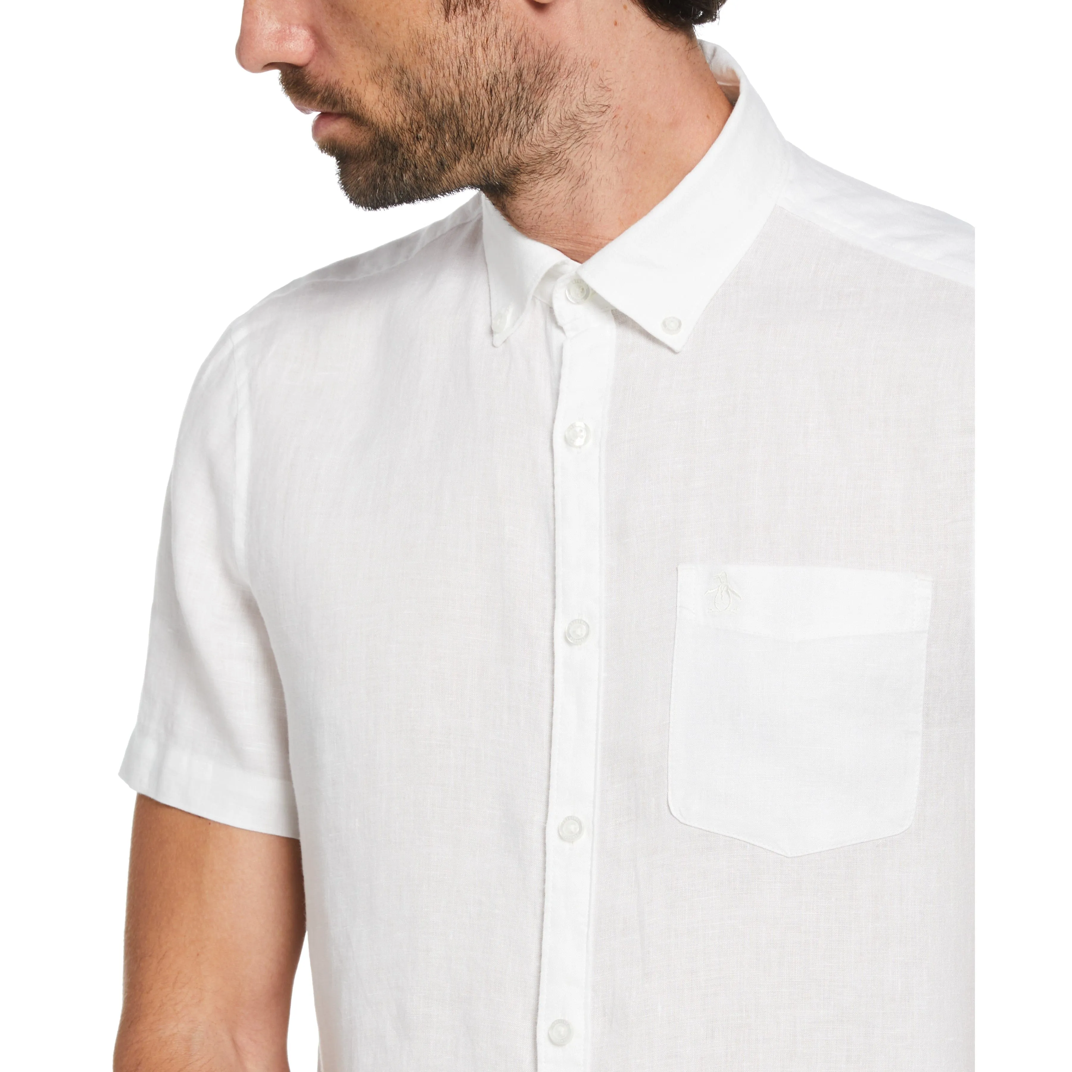 Short Sleeve Washed Linen Shirt sold by Original Penguin product image thumbnail 3
