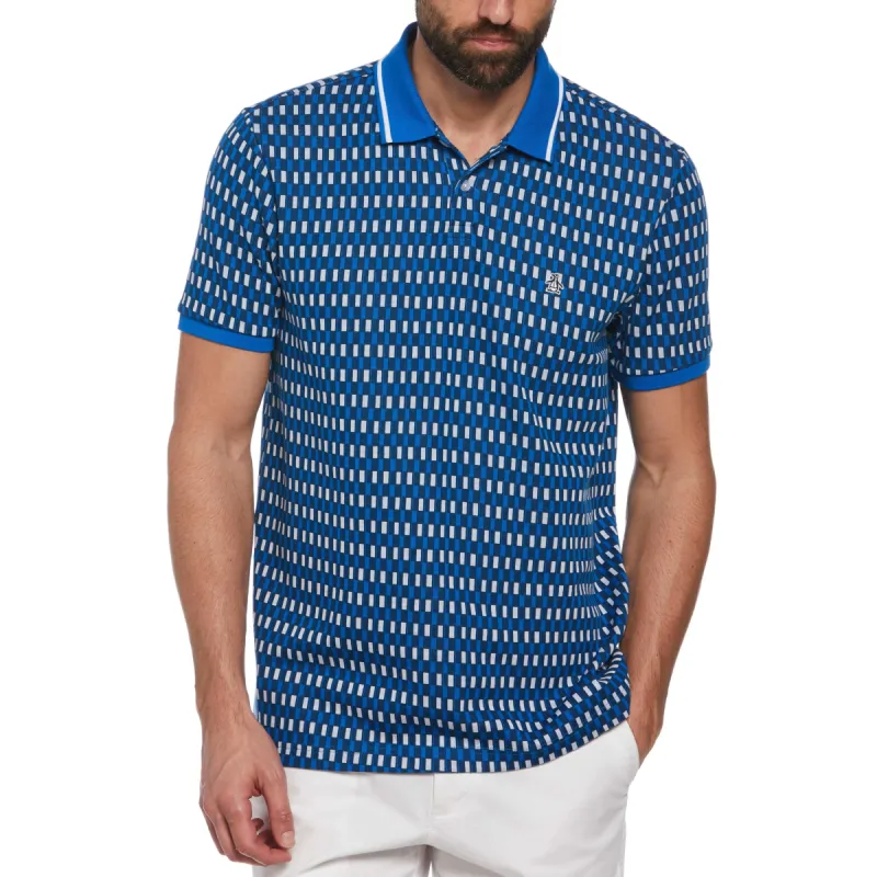 Jacquard Novelty Geometric Print Polo sold by Original Penguin