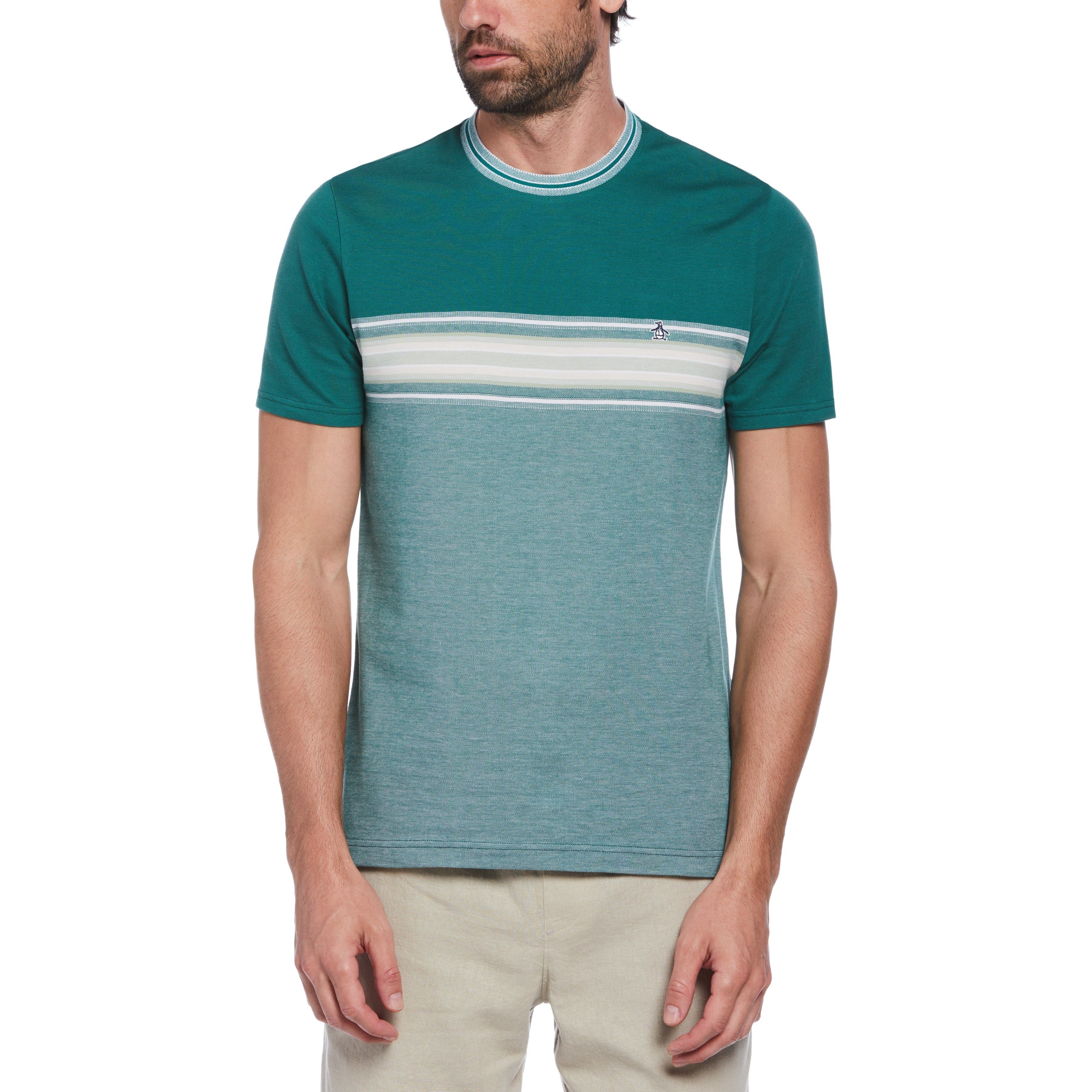 Engineered Chest Stripe Pique Tee sold by Original Penguin