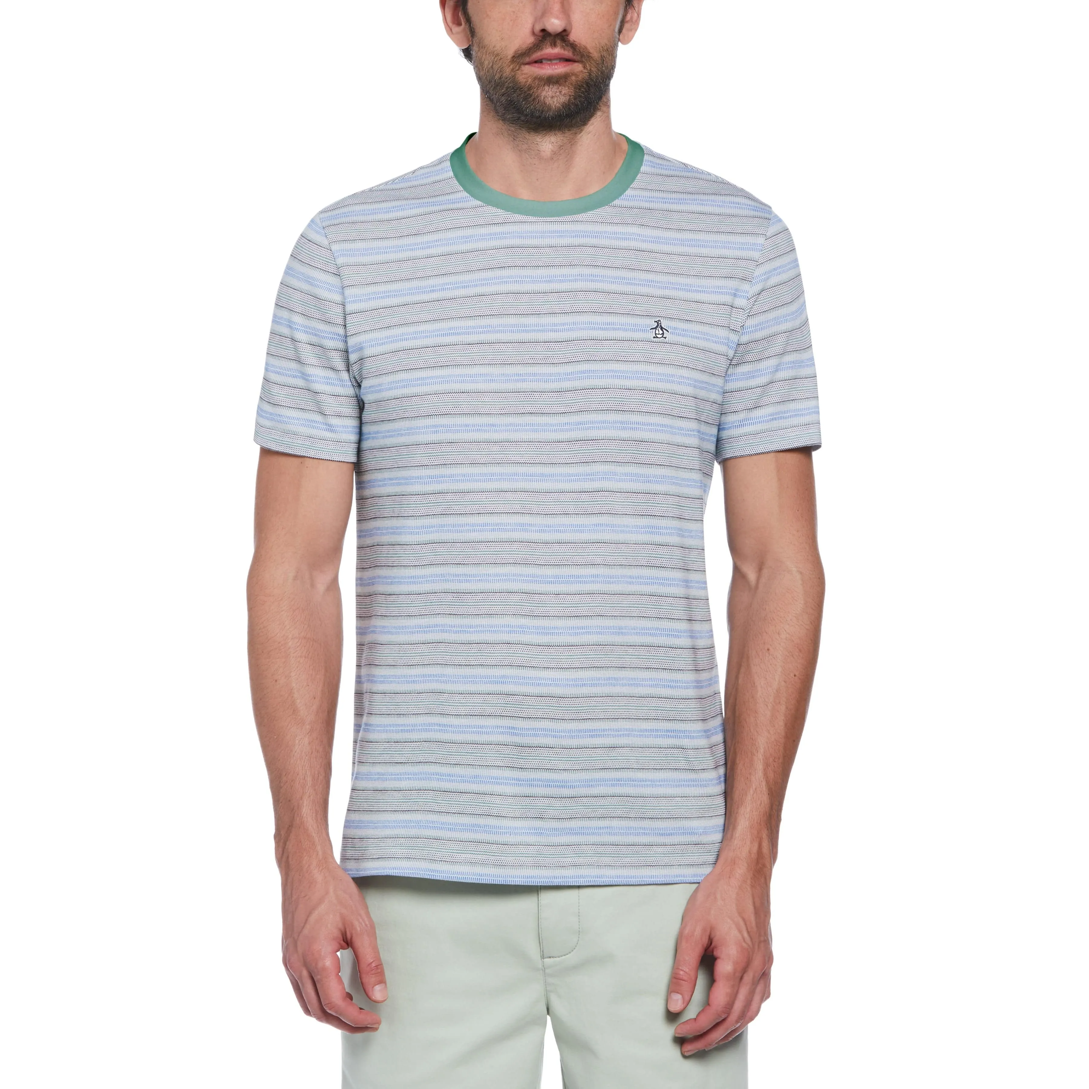 Birdseye Pique Striped Tee sold by Original Penguin