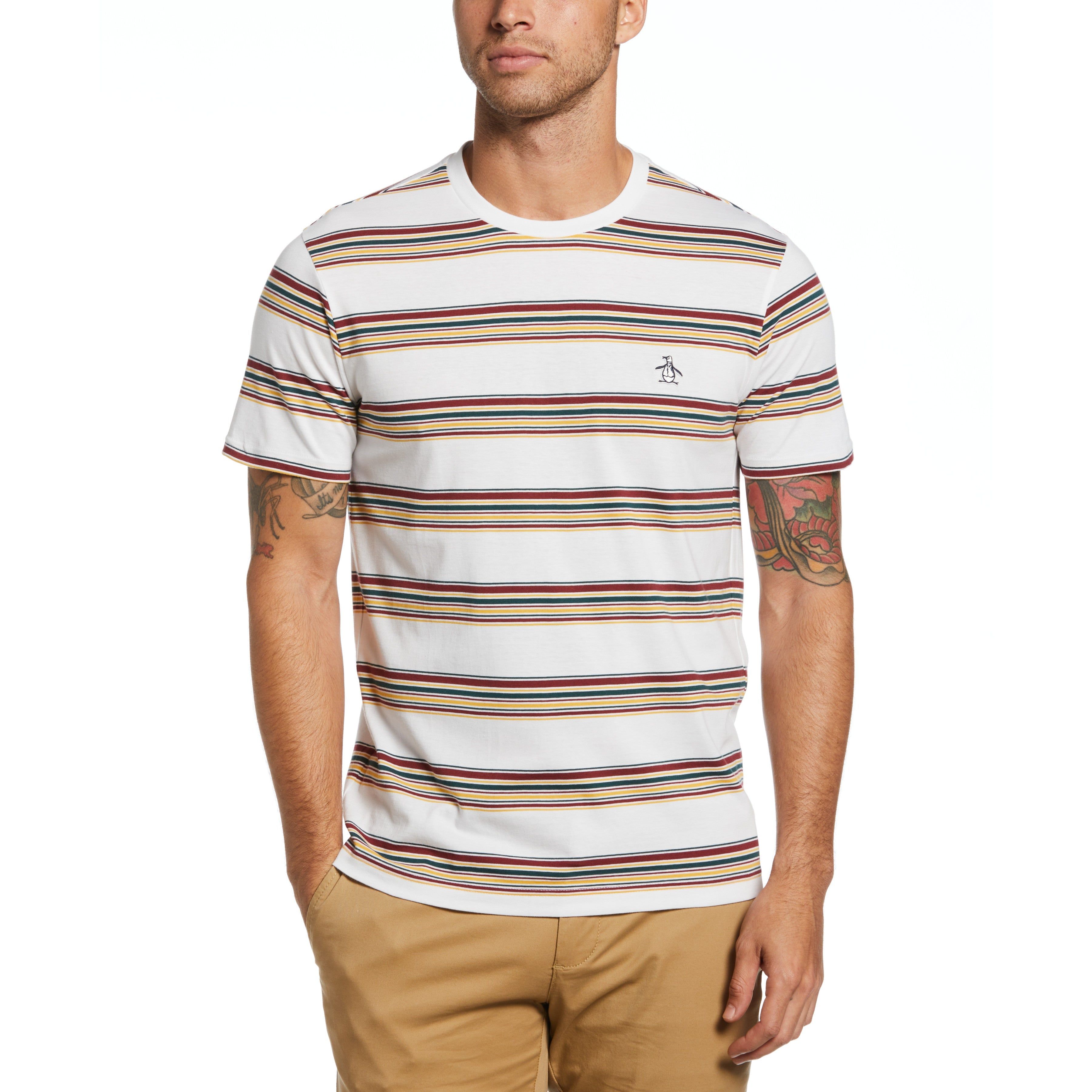 Engineered Stripe Tee sold by Original Penguin