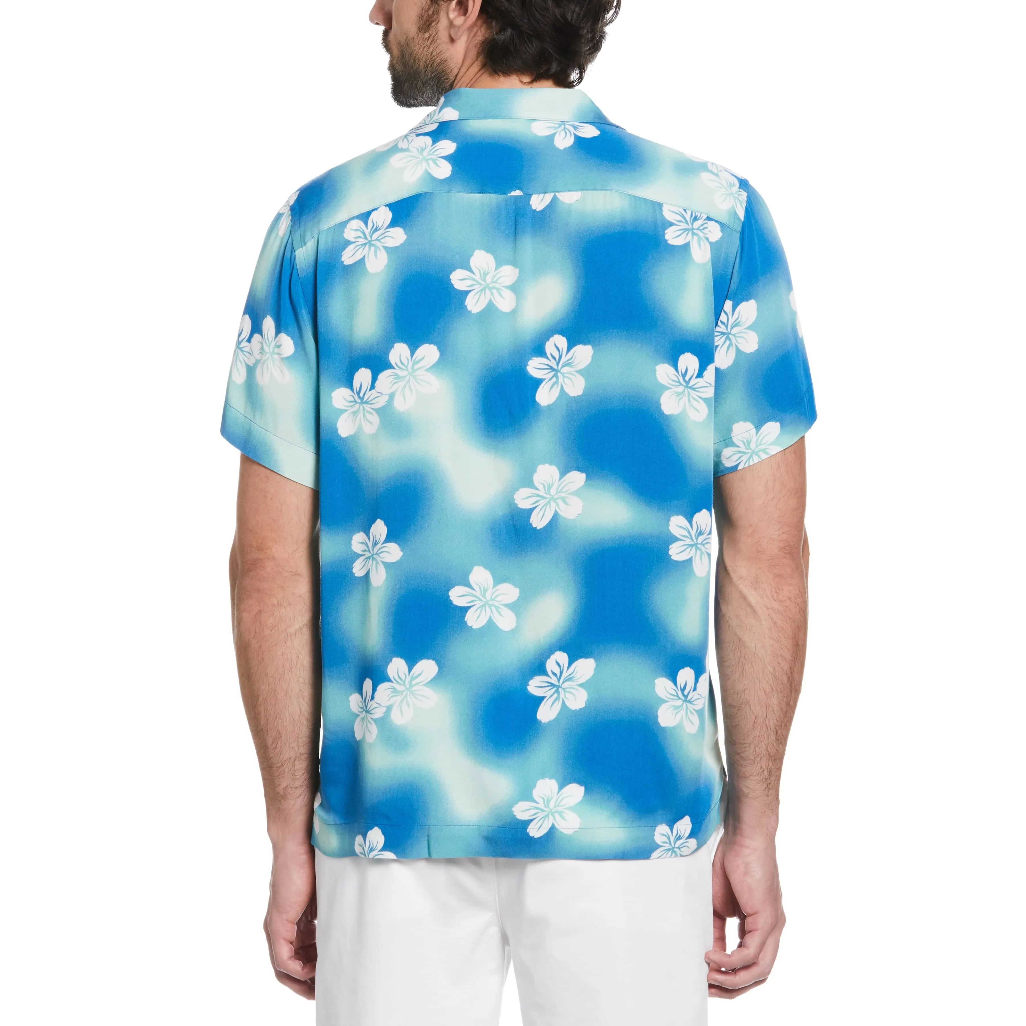 EcoVero™ Watercolor Floral Print Camp Collar Shirt sold by Original Penguin product image thumbnail 2