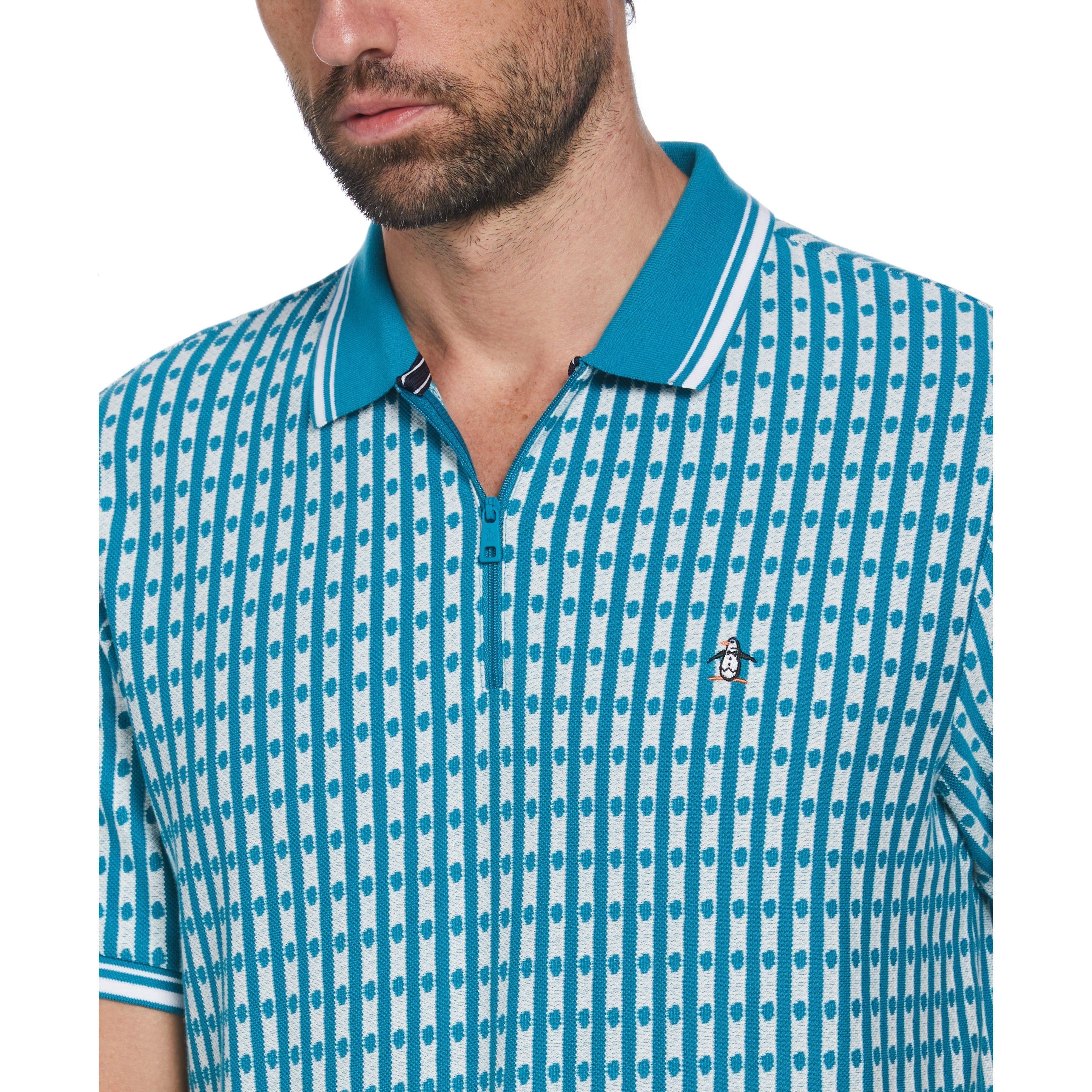 1/4 Zip Allover Print Jacquard Polo sold by Original Penguin product image thumbnail 3