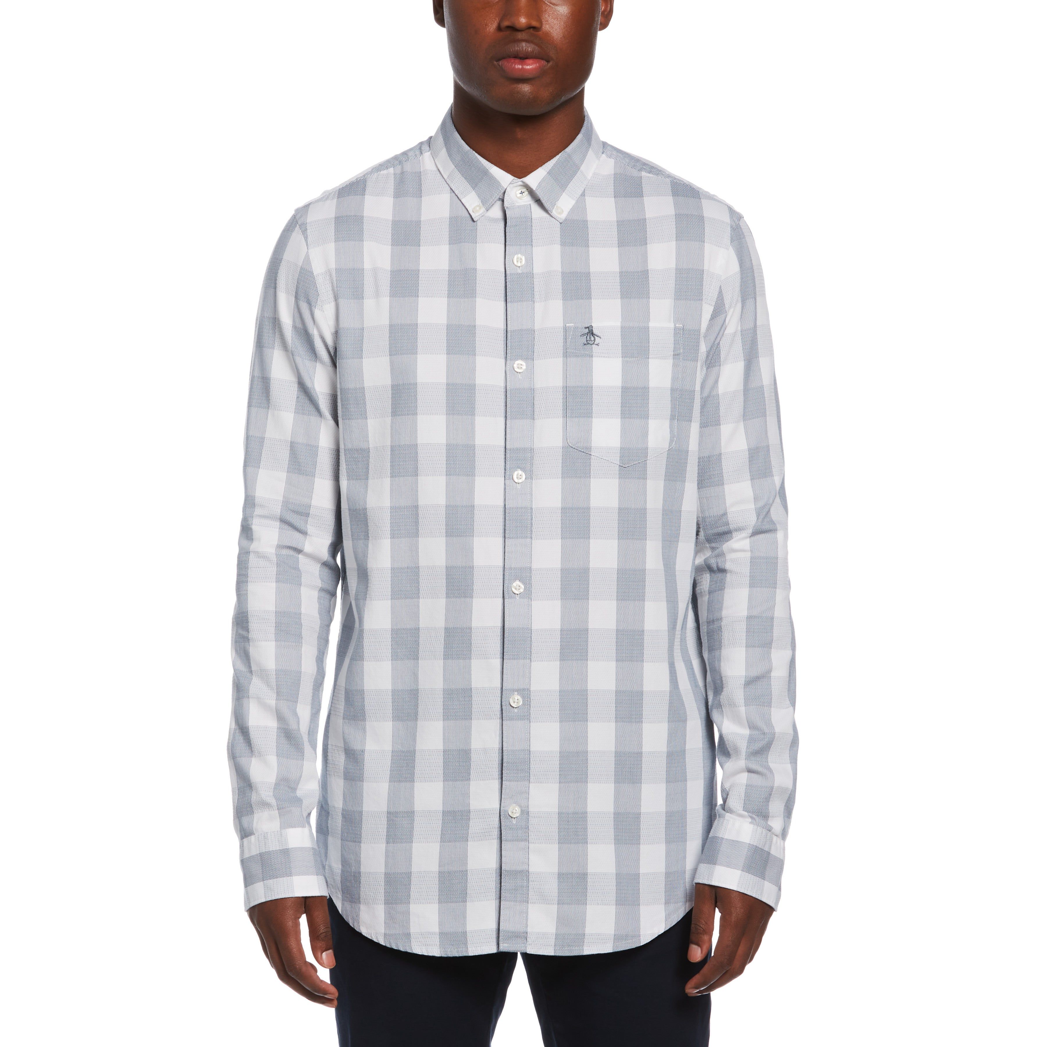 Dobby Plaid Stretch Shirt sold by Original Penguin