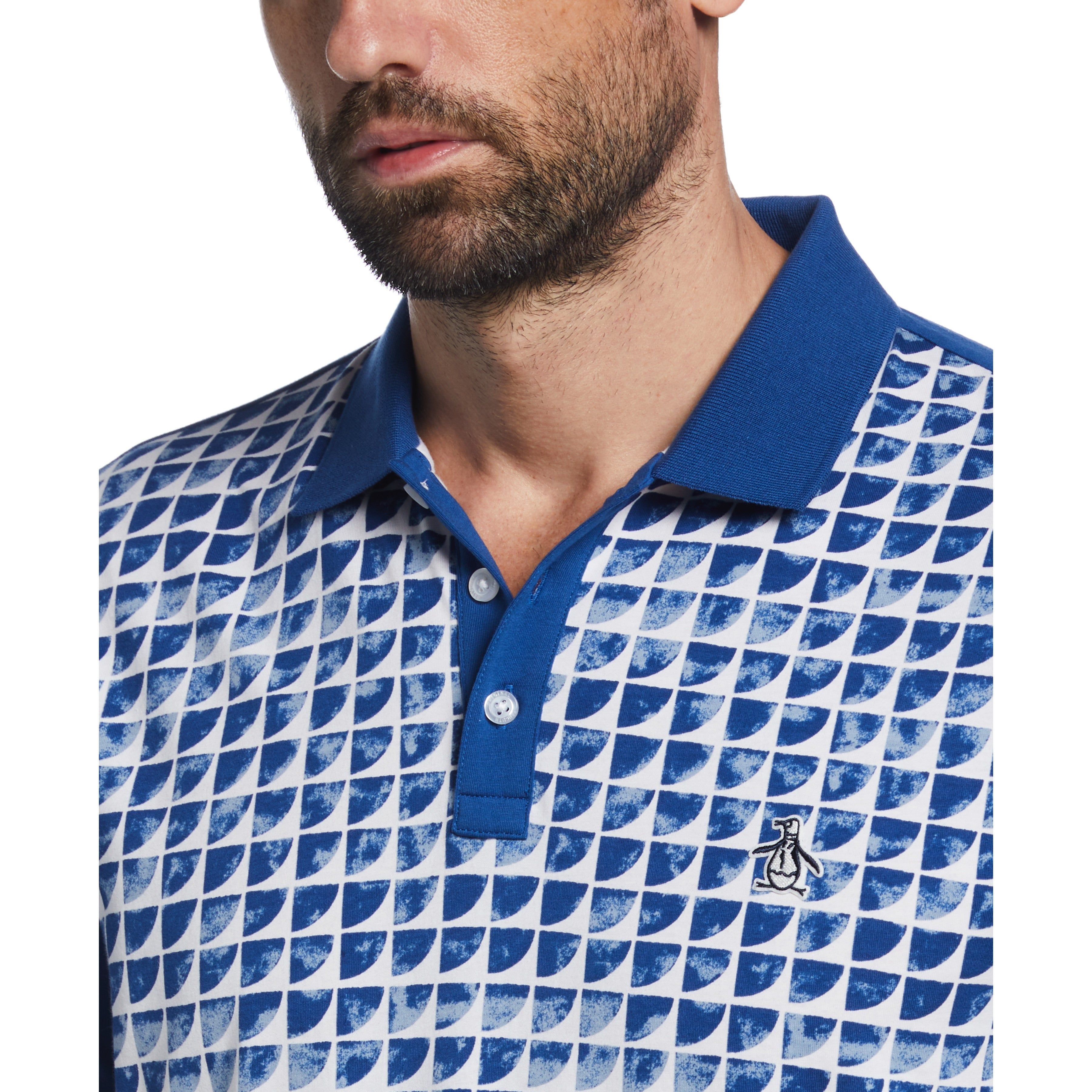 Geo Print Front Polo sold by Original Penguin product image thumbnail 3