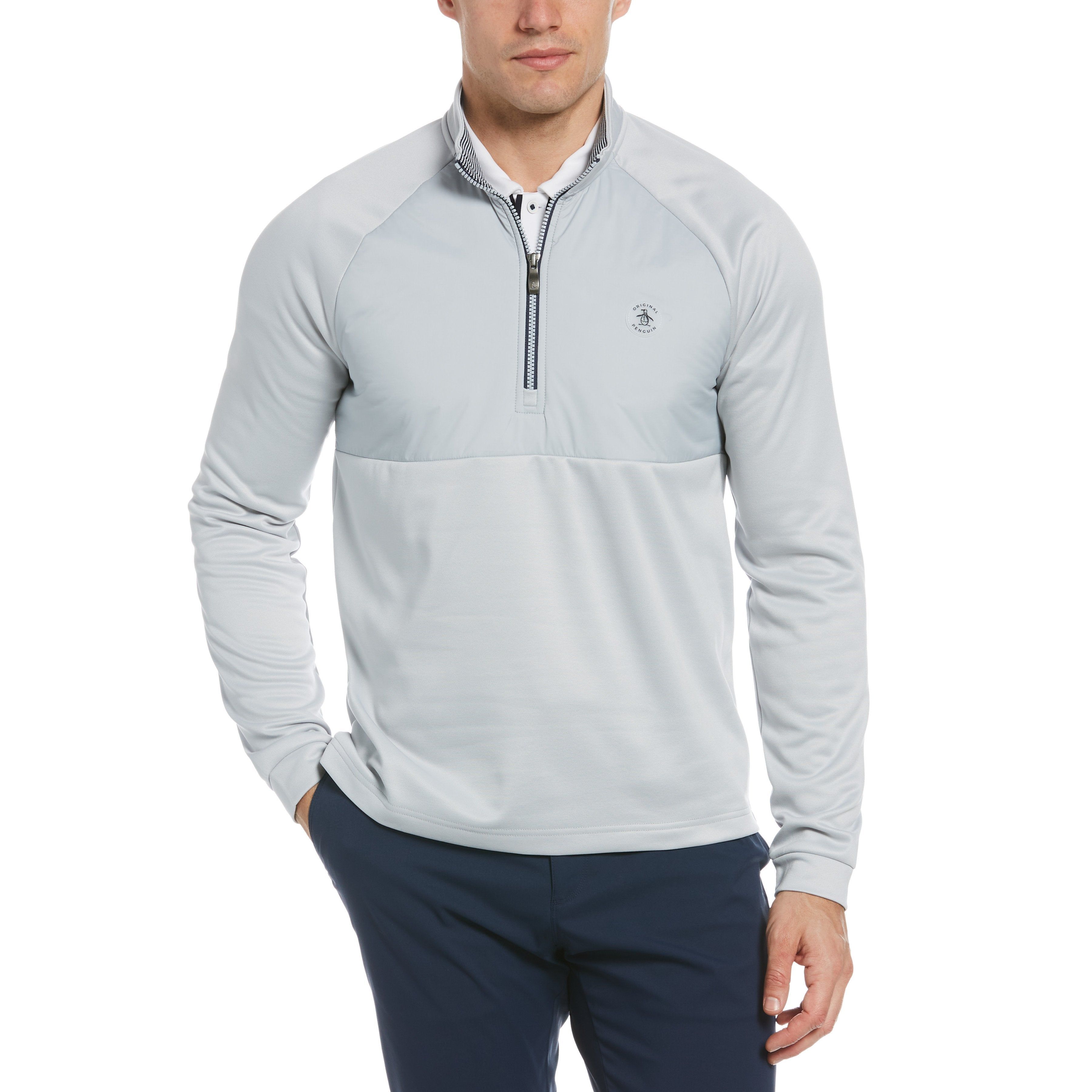 Mixed Media Quarter Zip Golf Pullover sold by Original Penguin