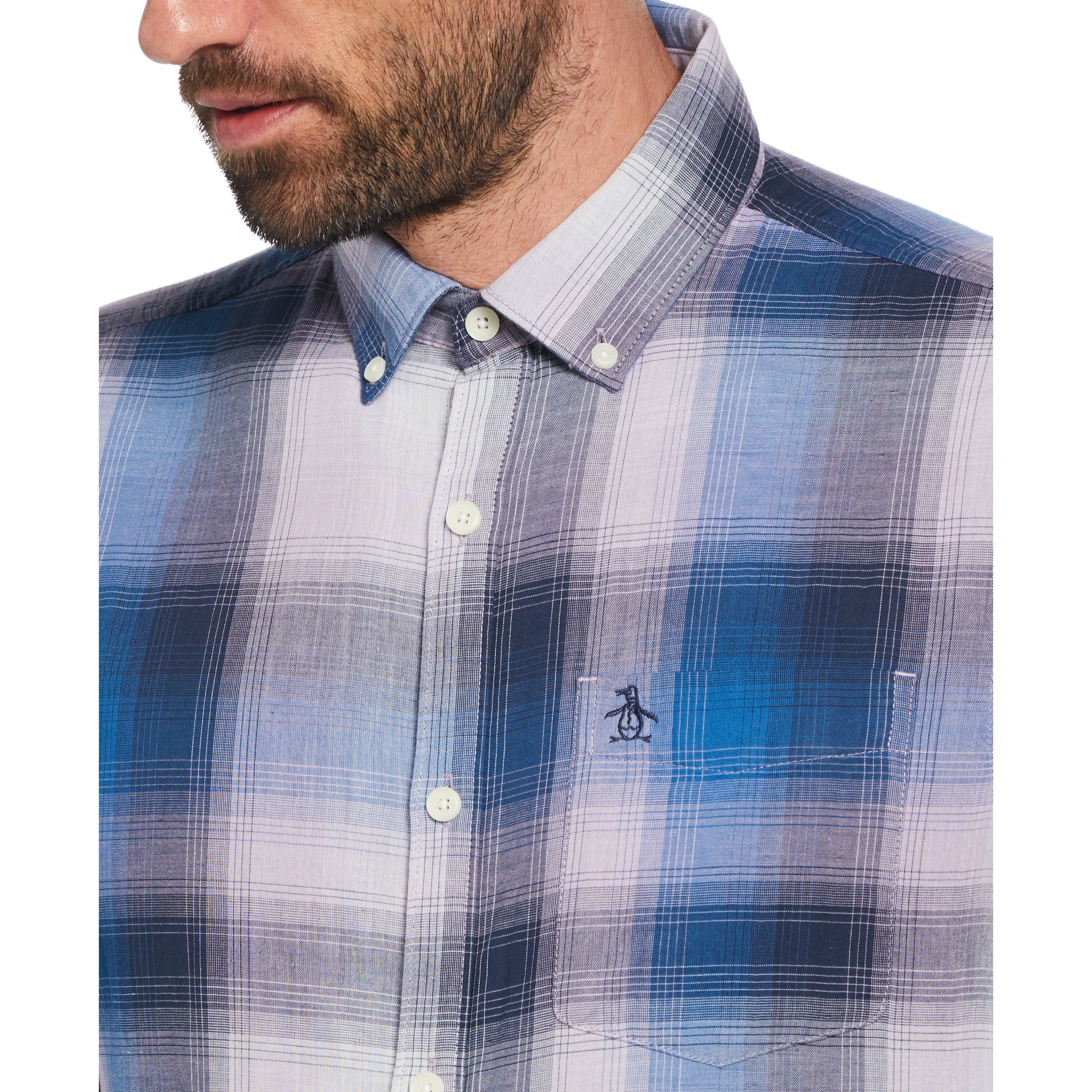 Double Weave Plaid Pattern Shirt sold by Original Penguin product image thumbnail 3