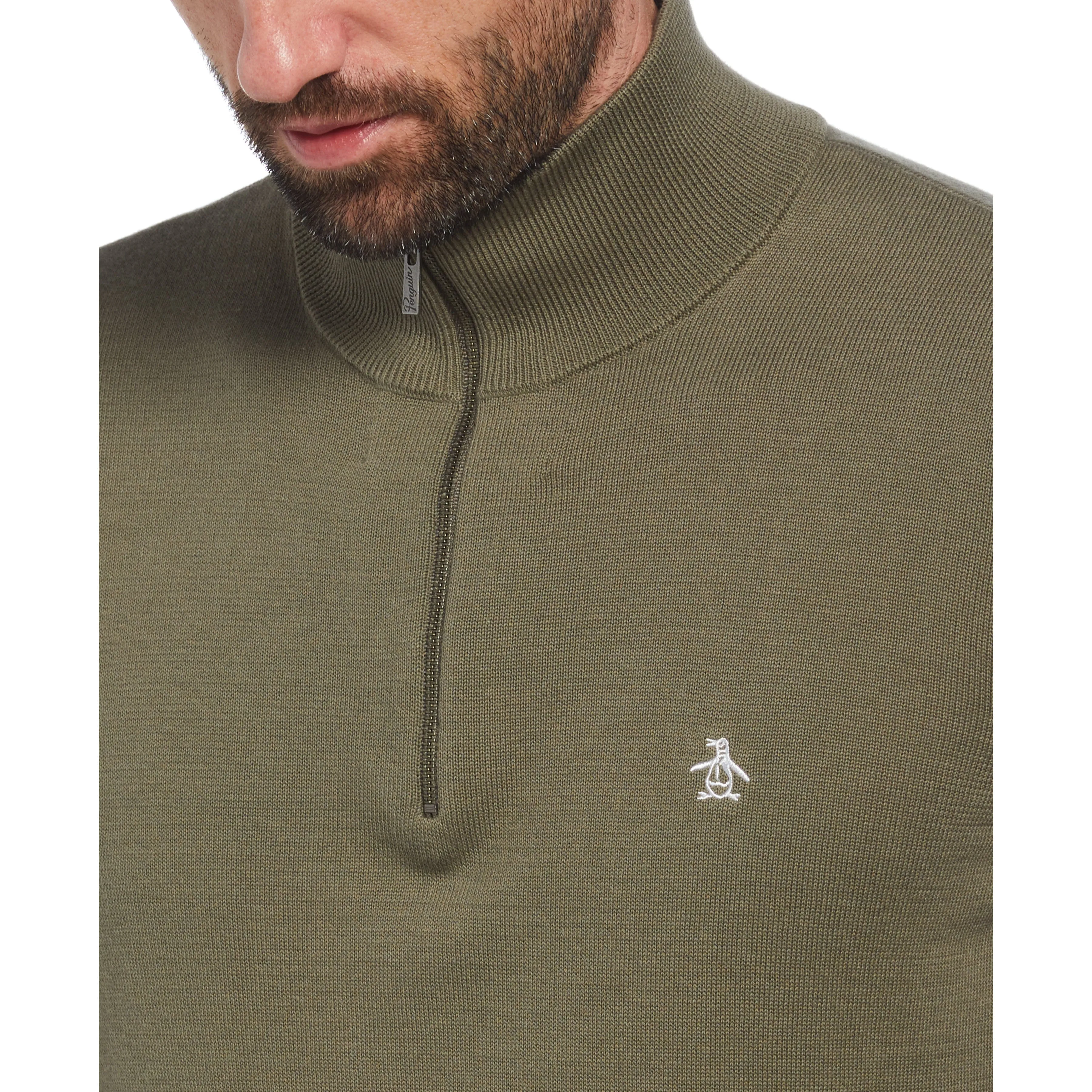 Quarter Zip Jersey Sweater sold by Original Penguin product image thumbnail 3