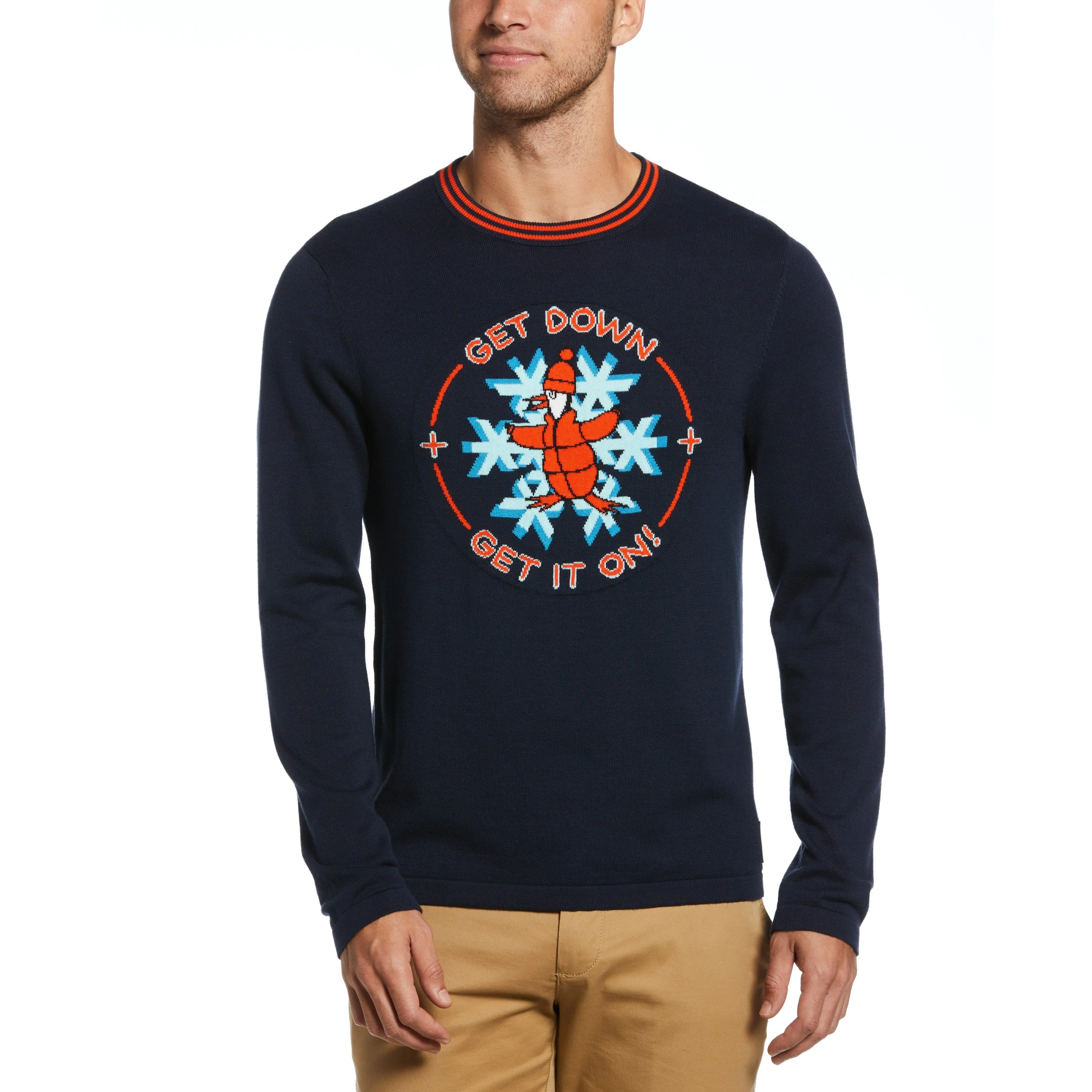 Get Down Pete Snowflake Sweater sold by Original Penguin