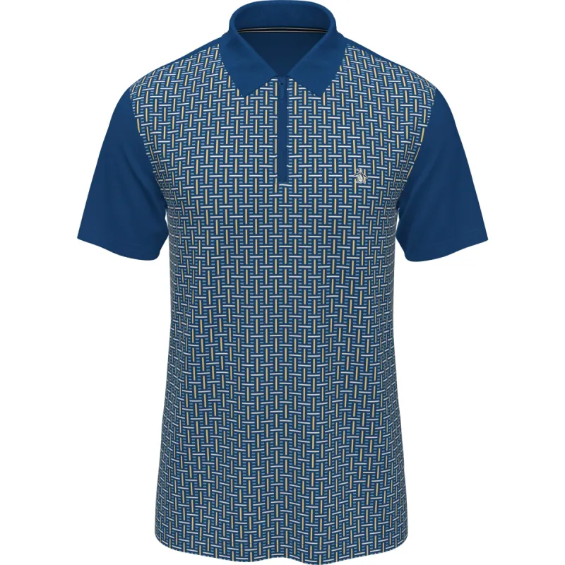 Jacquard Lattice Front Polo sold by Original Penguin