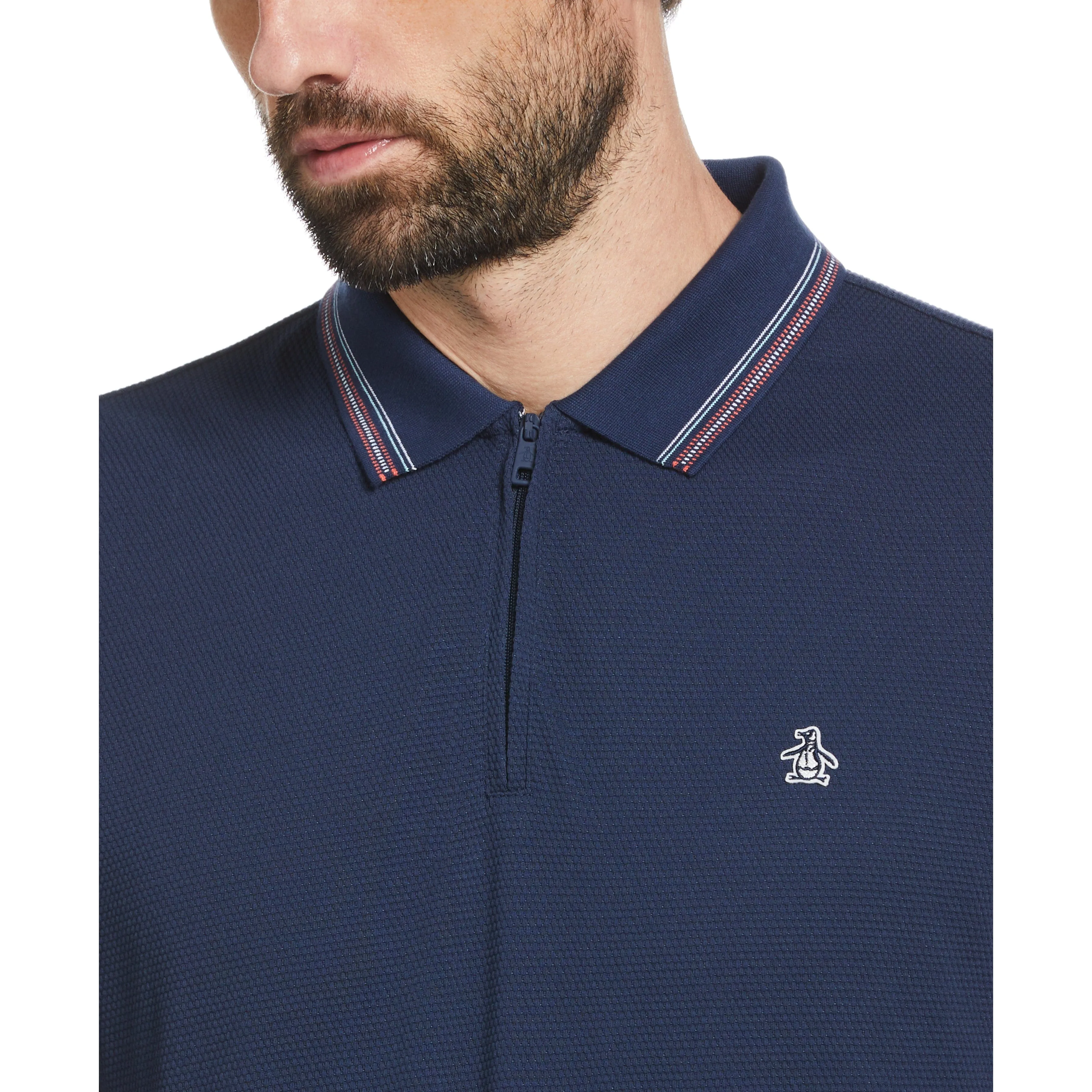 Jacquard Zip Polo sold by Original Penguin product image thumbnail 3