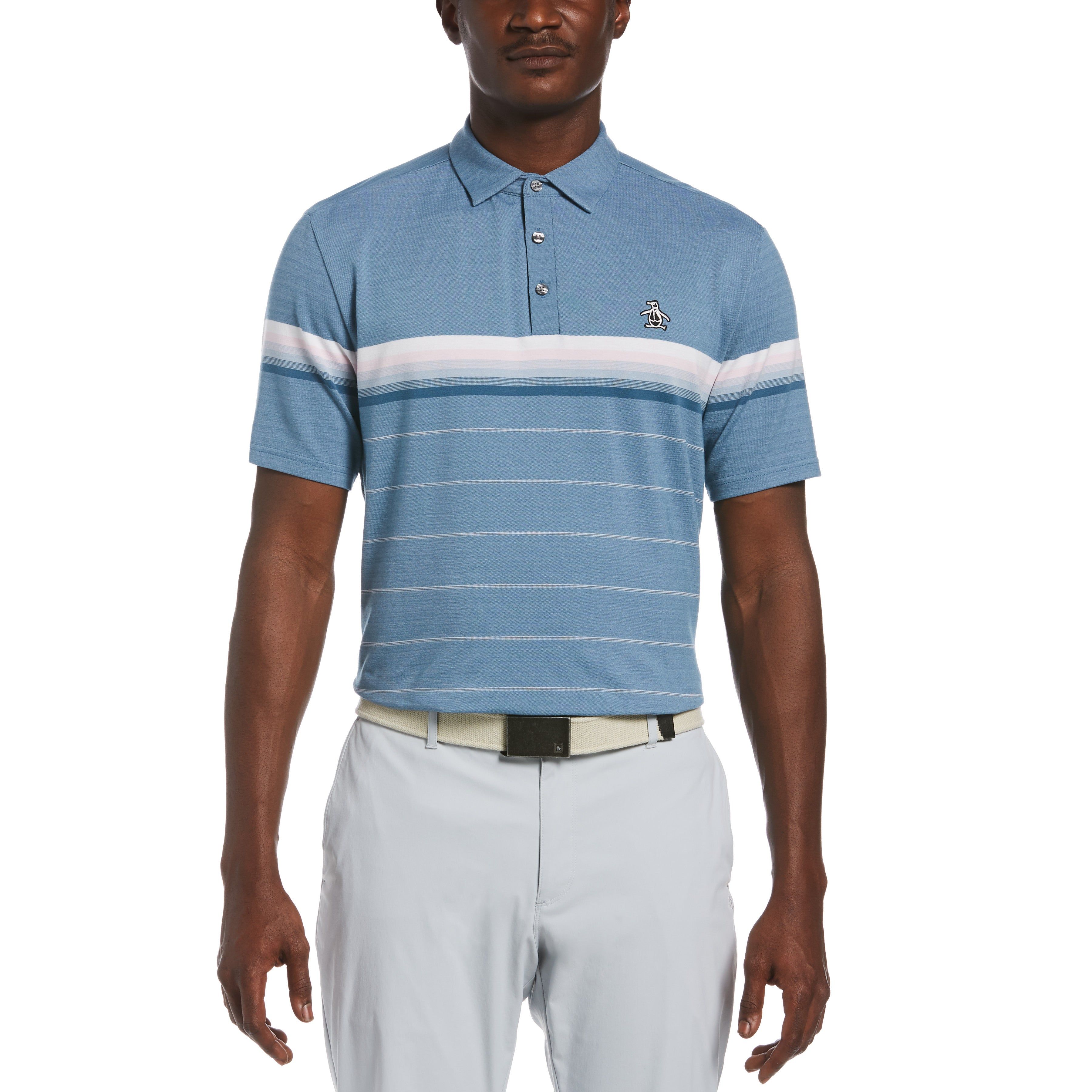 Engineered Stripe Golf Polo sold by Original Penguin