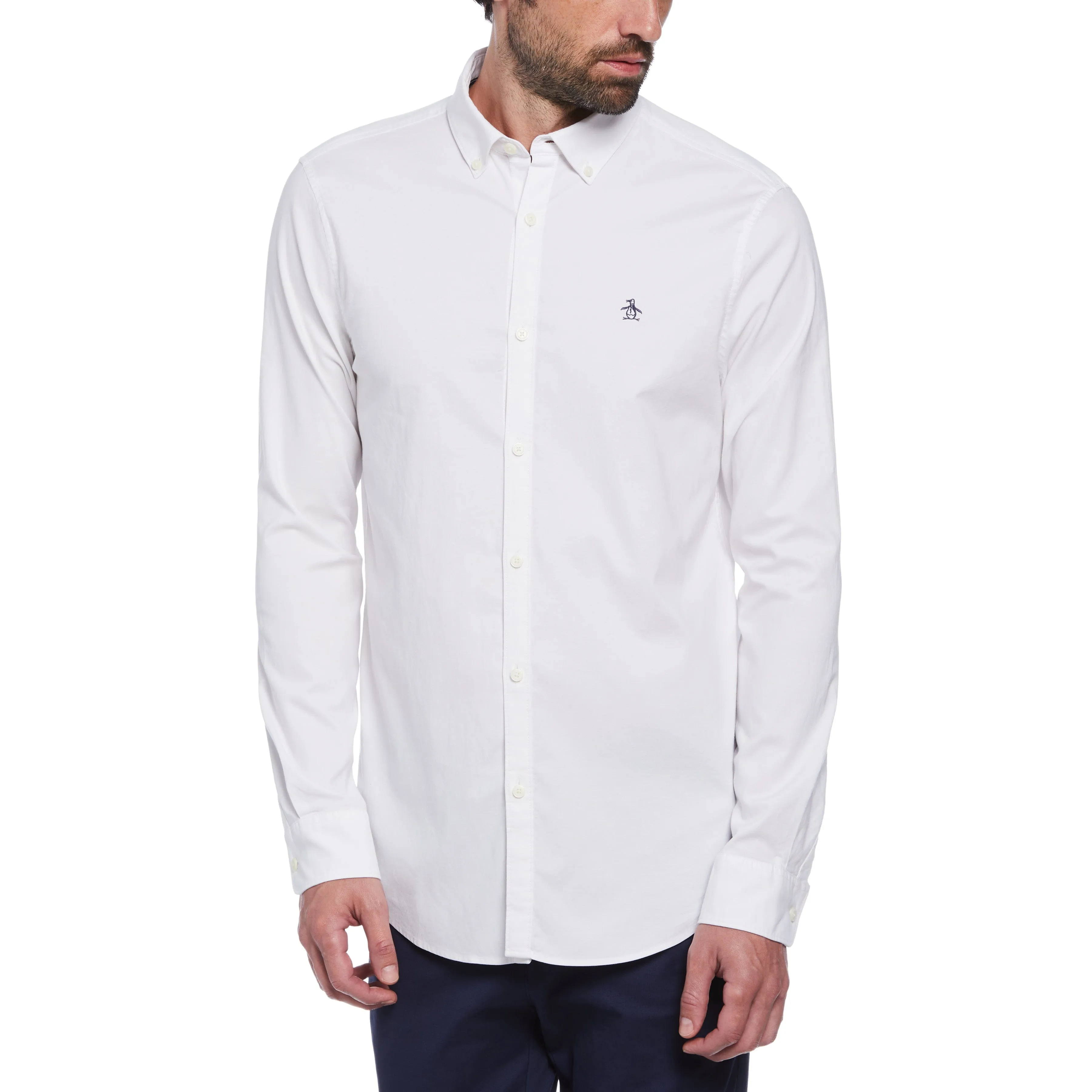 EcoVero™ Oxford Long Sleeve Shirt sold by Original Penguin