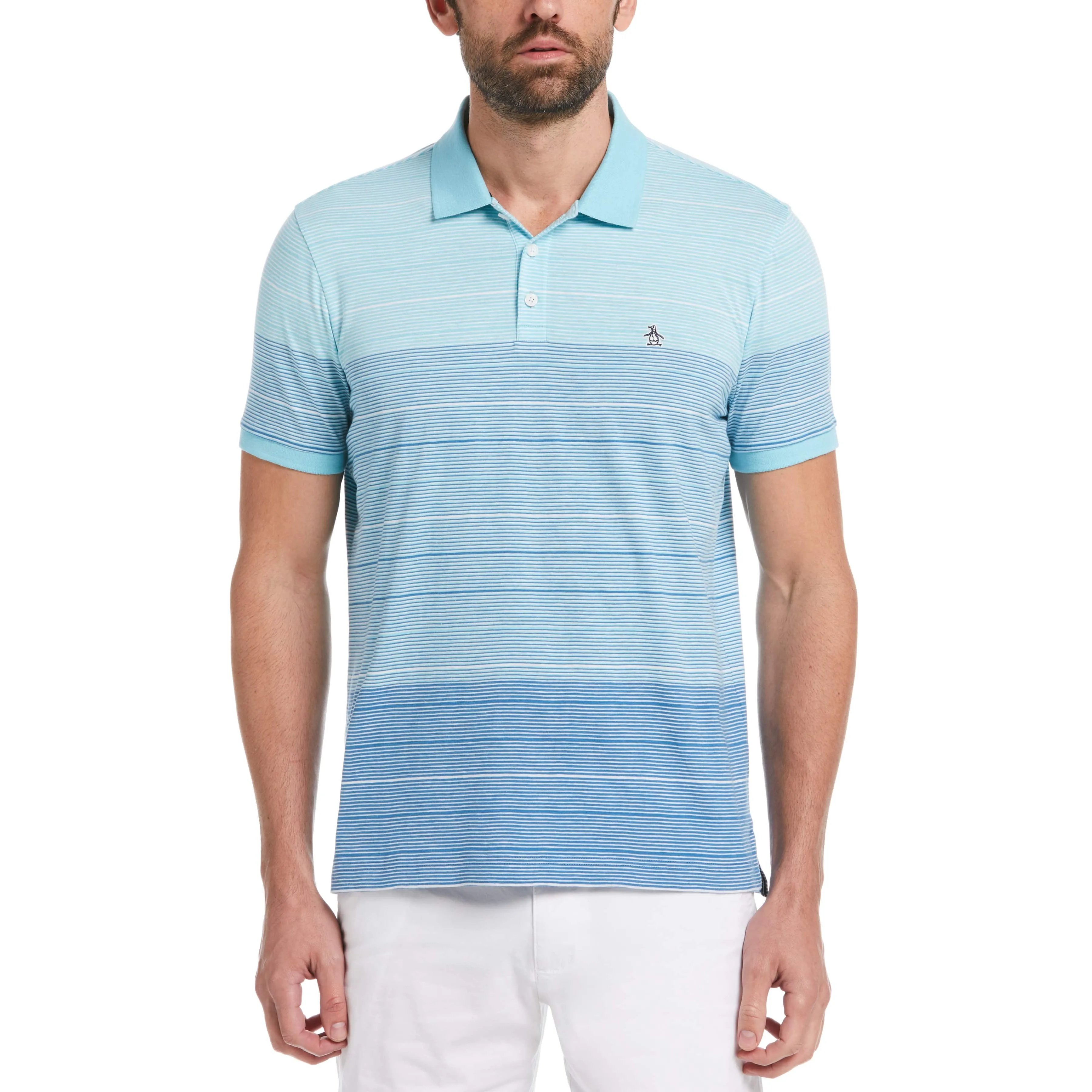 Cotton Slub Color Block Stripe Polo sold by Original Penguin