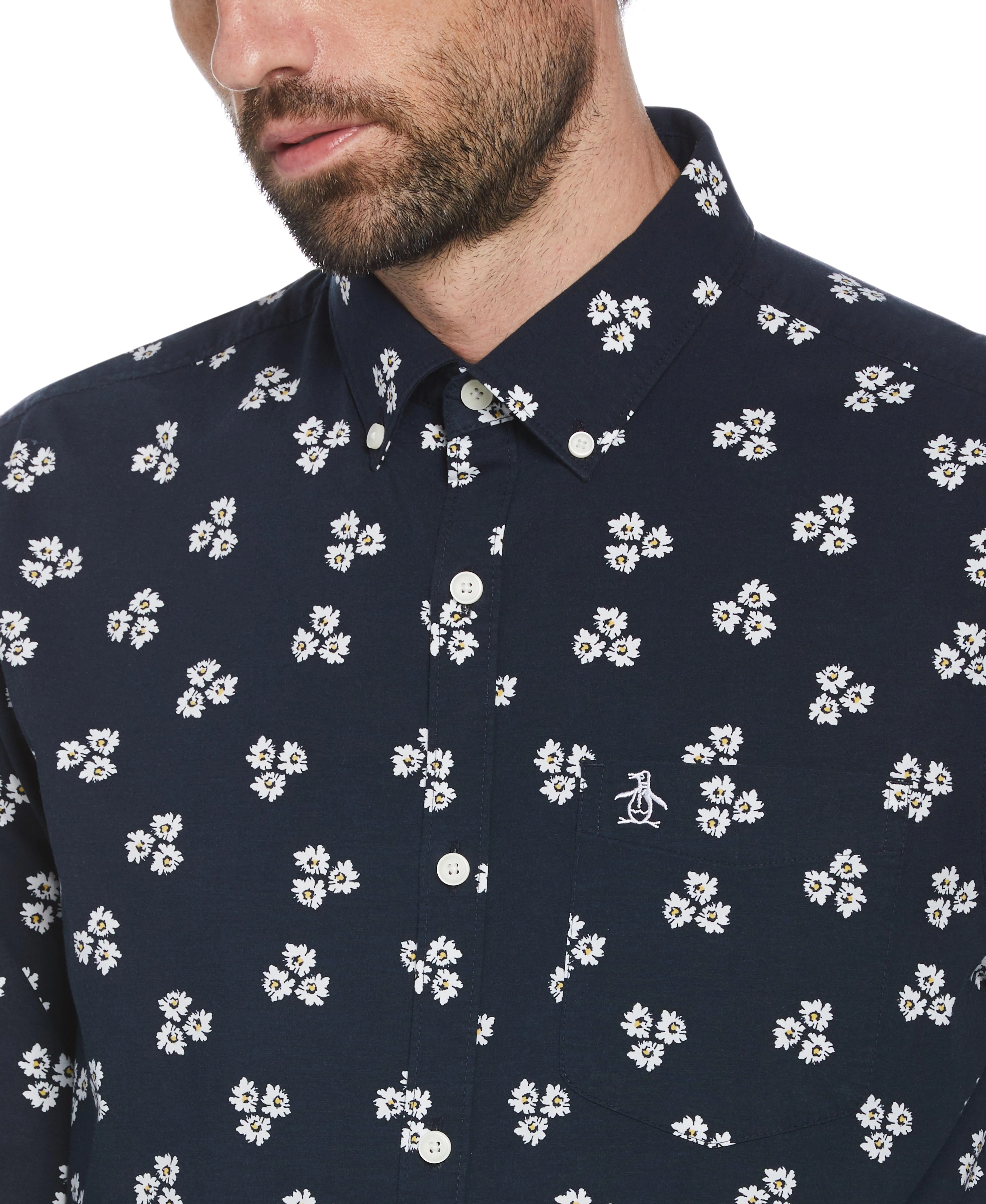 Ecovero™ Ditsy Daisy Print Shirt sold by Original Penguin product image thumbnail 2