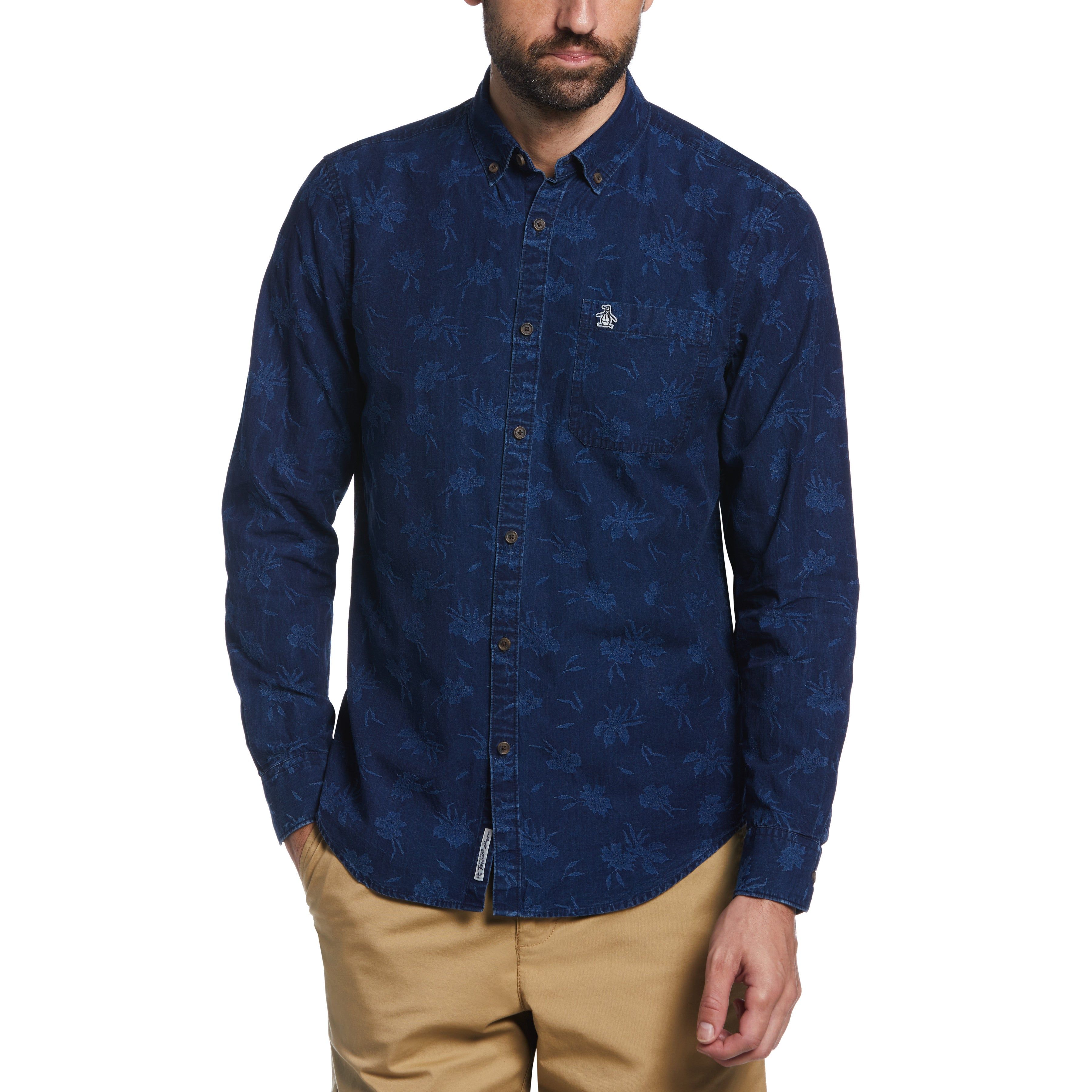 Jacquard Denim Shirt sold by Original Penguin