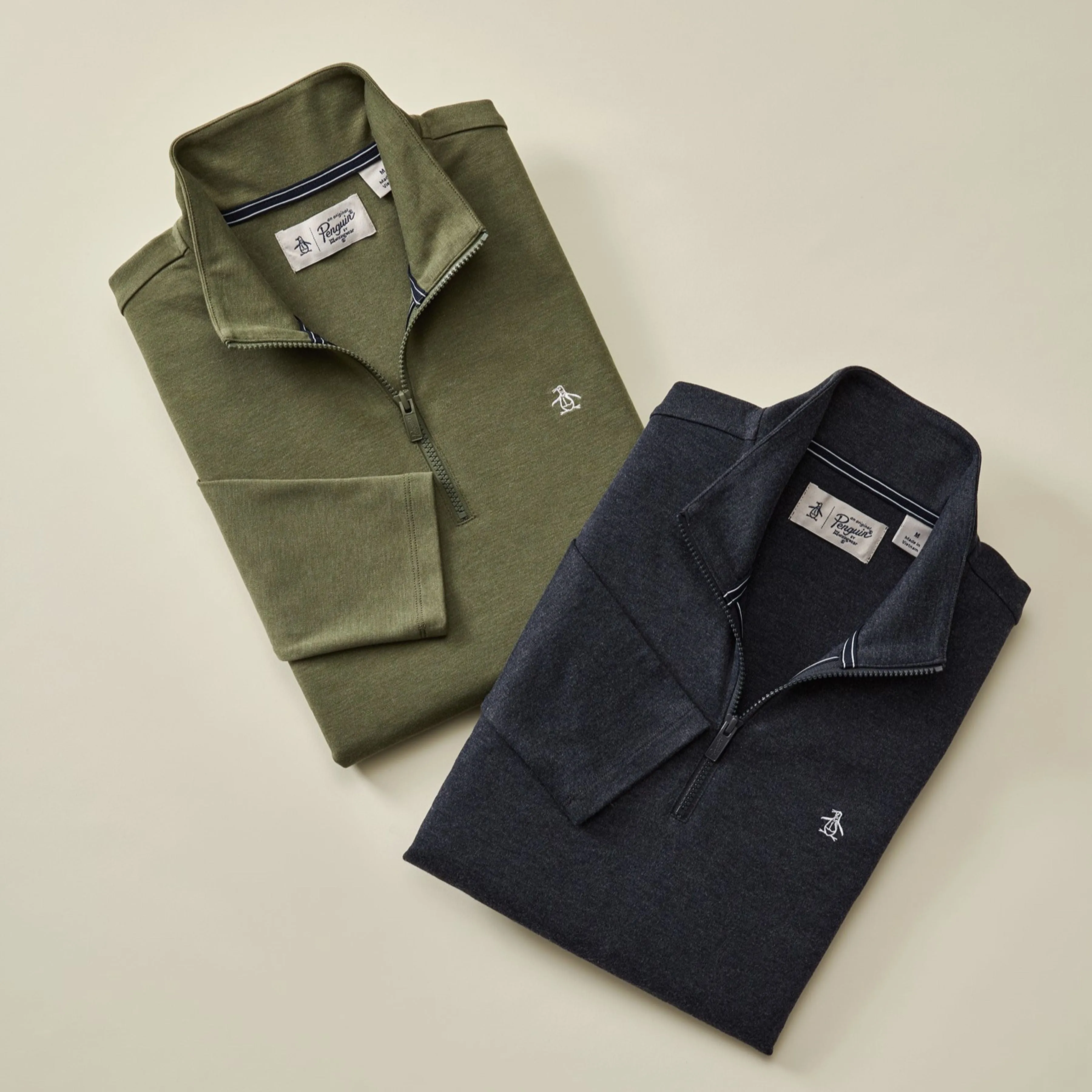 Perforated Fleece Quarter Zip Sweatshirt sold by Original Penguin product image thumbnail 2