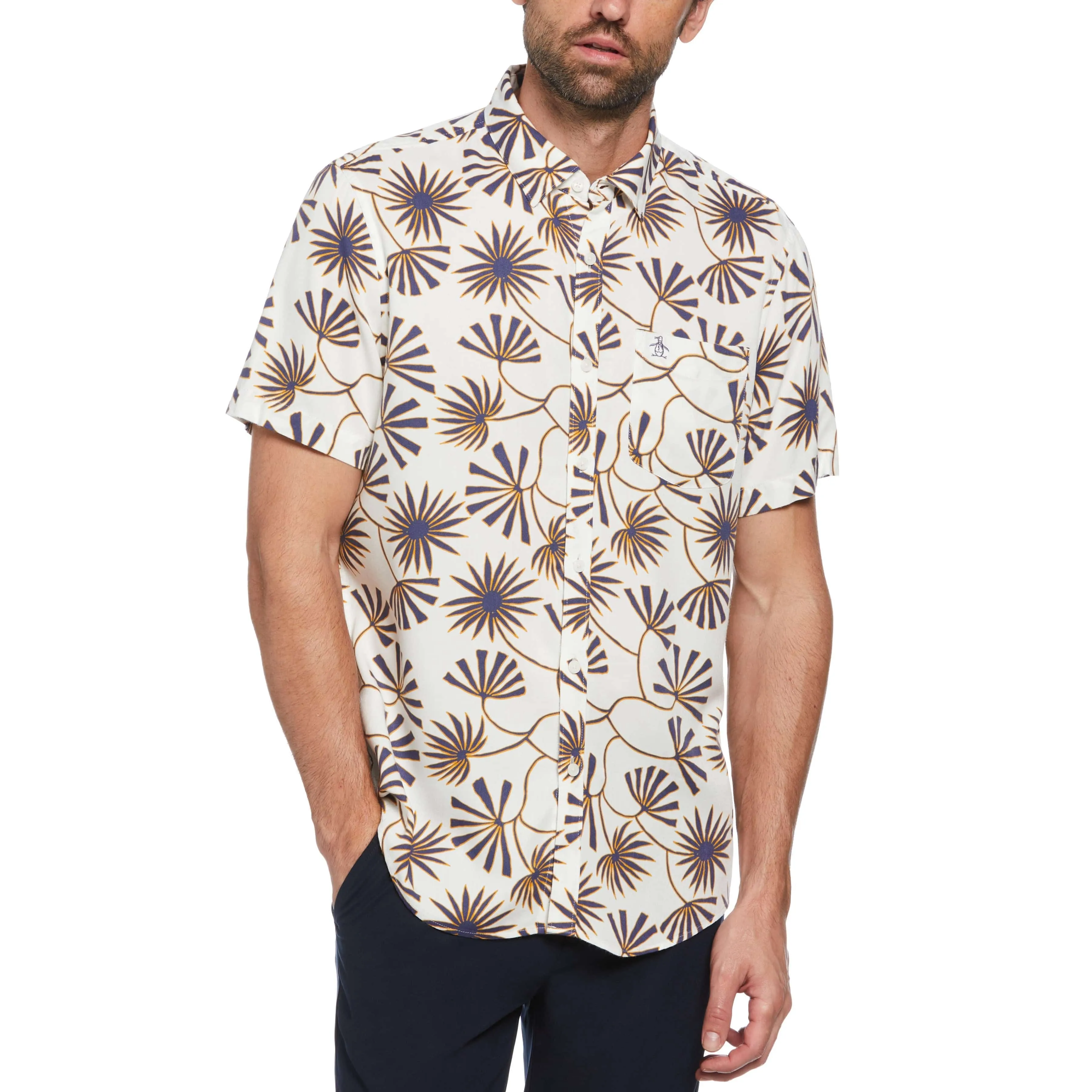 Twill Contrast Floral Print Shirt sold by Original Penguin