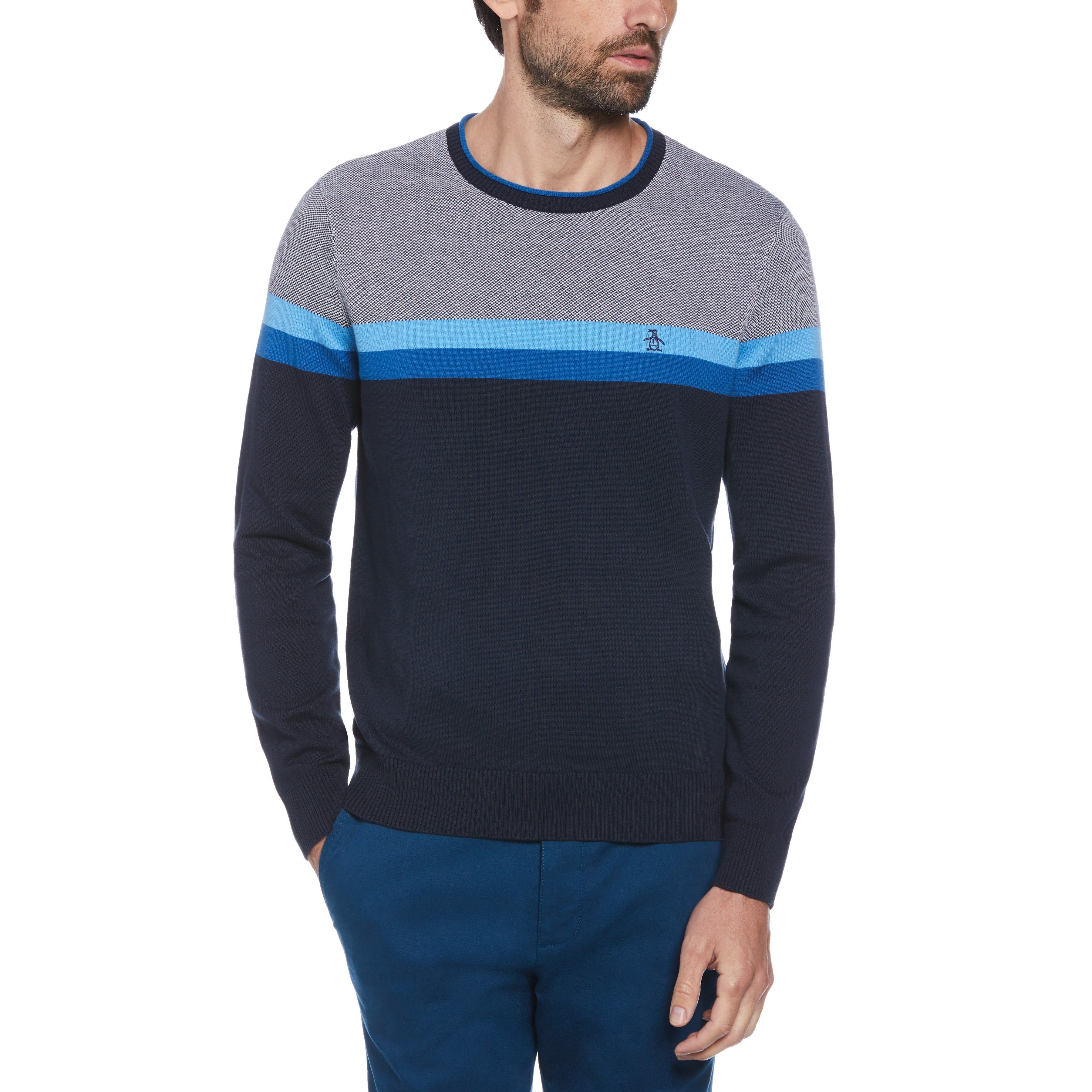 Striped Cotton Crew Neck Sweater sold by Original Penguin