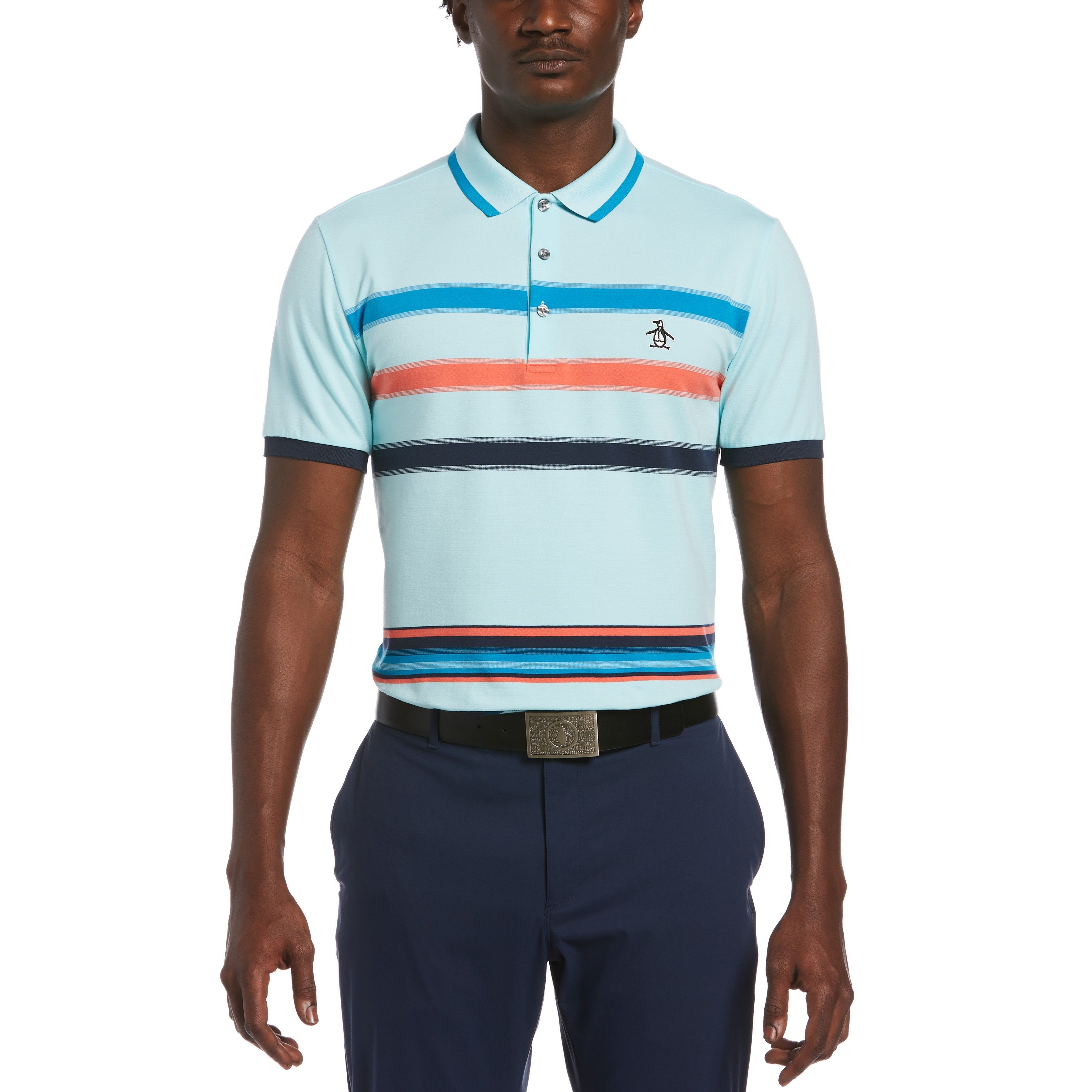 Engineered Stripe Golf Polo sold by Original Penguin