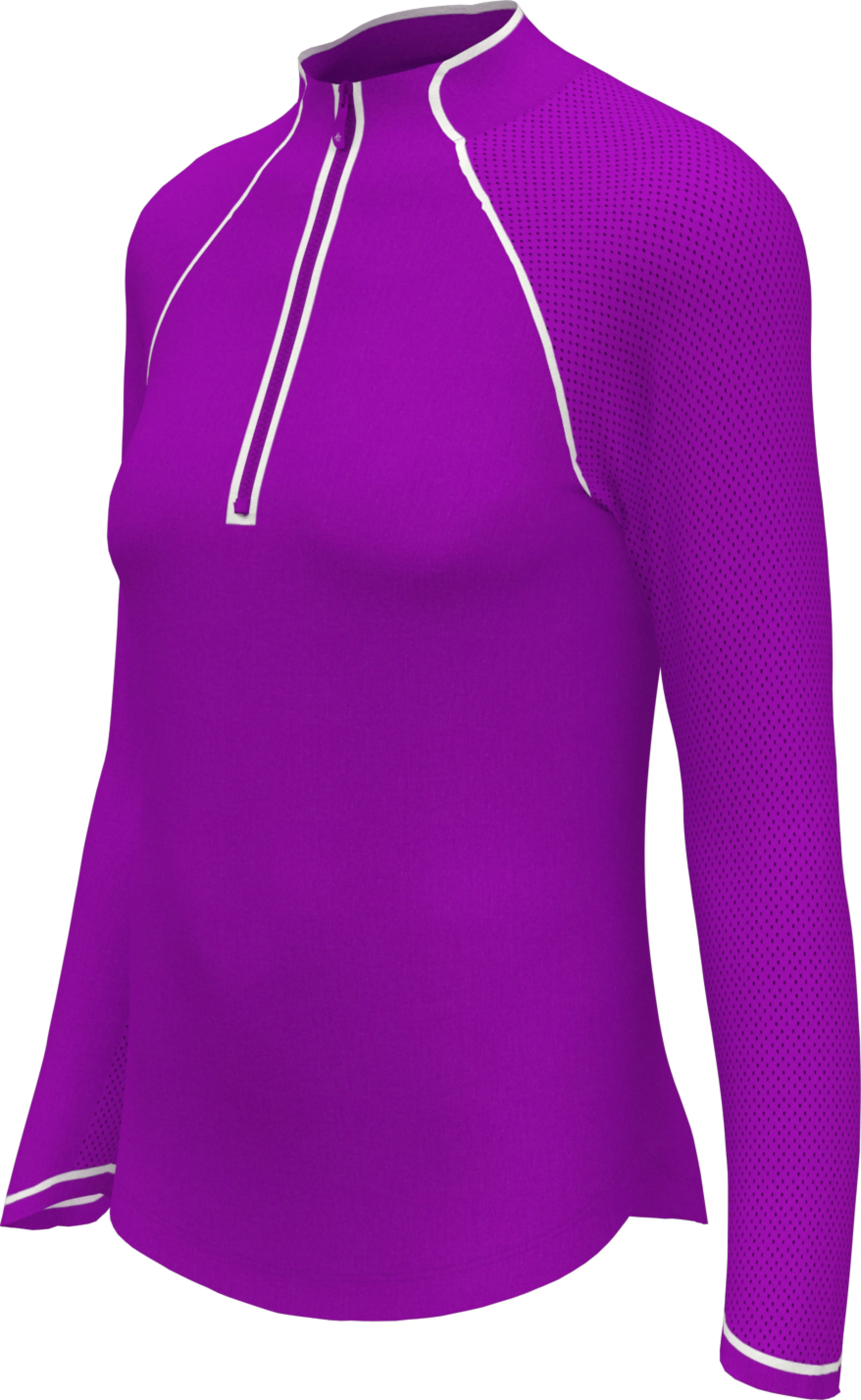 Women's Long Sleeve Quarter Zip Tennis Shirt - Purple sold by Original Penguin product image thumbnail 2