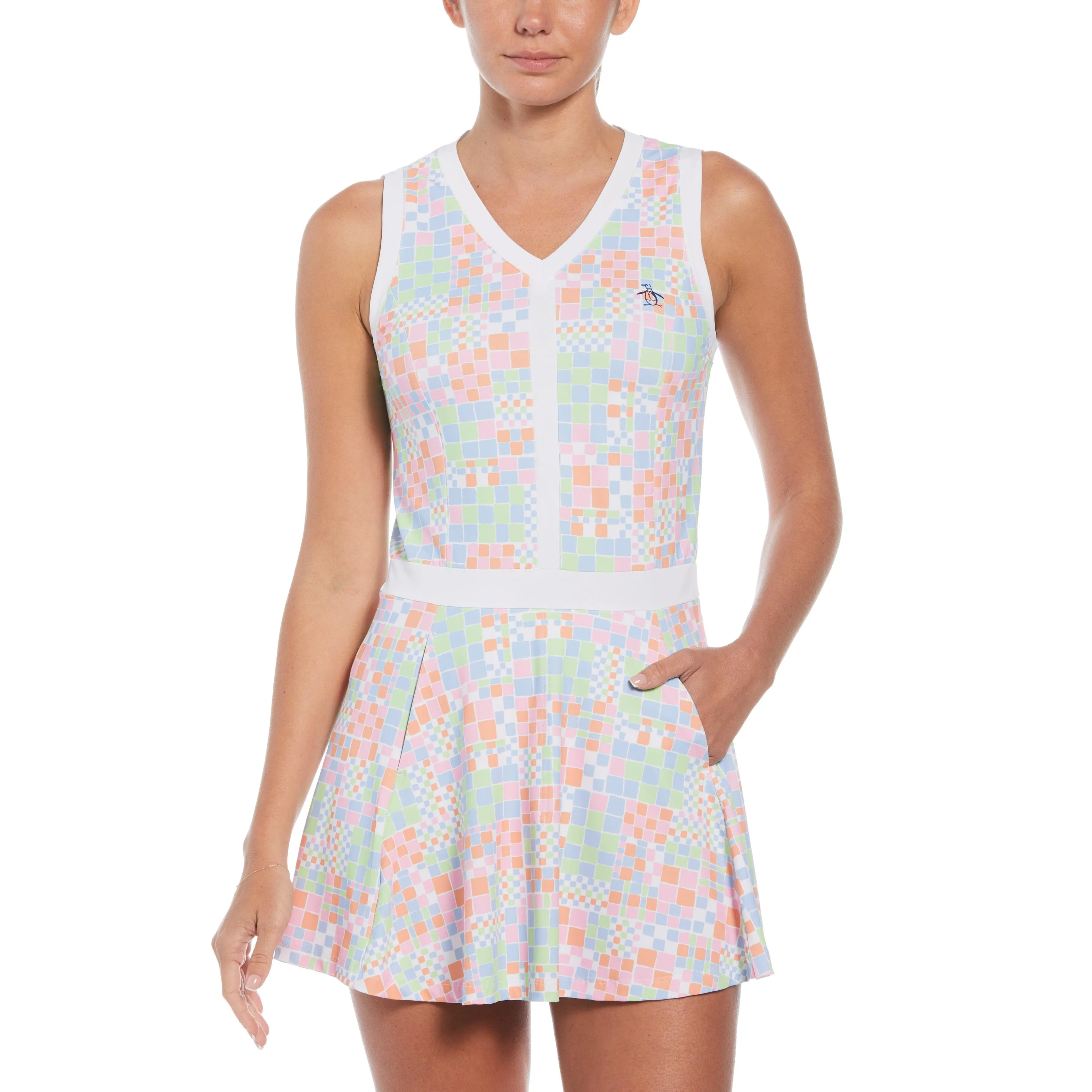 Women's Checkerboard Print Flounce Tennis Dress sold by Original Penguin
