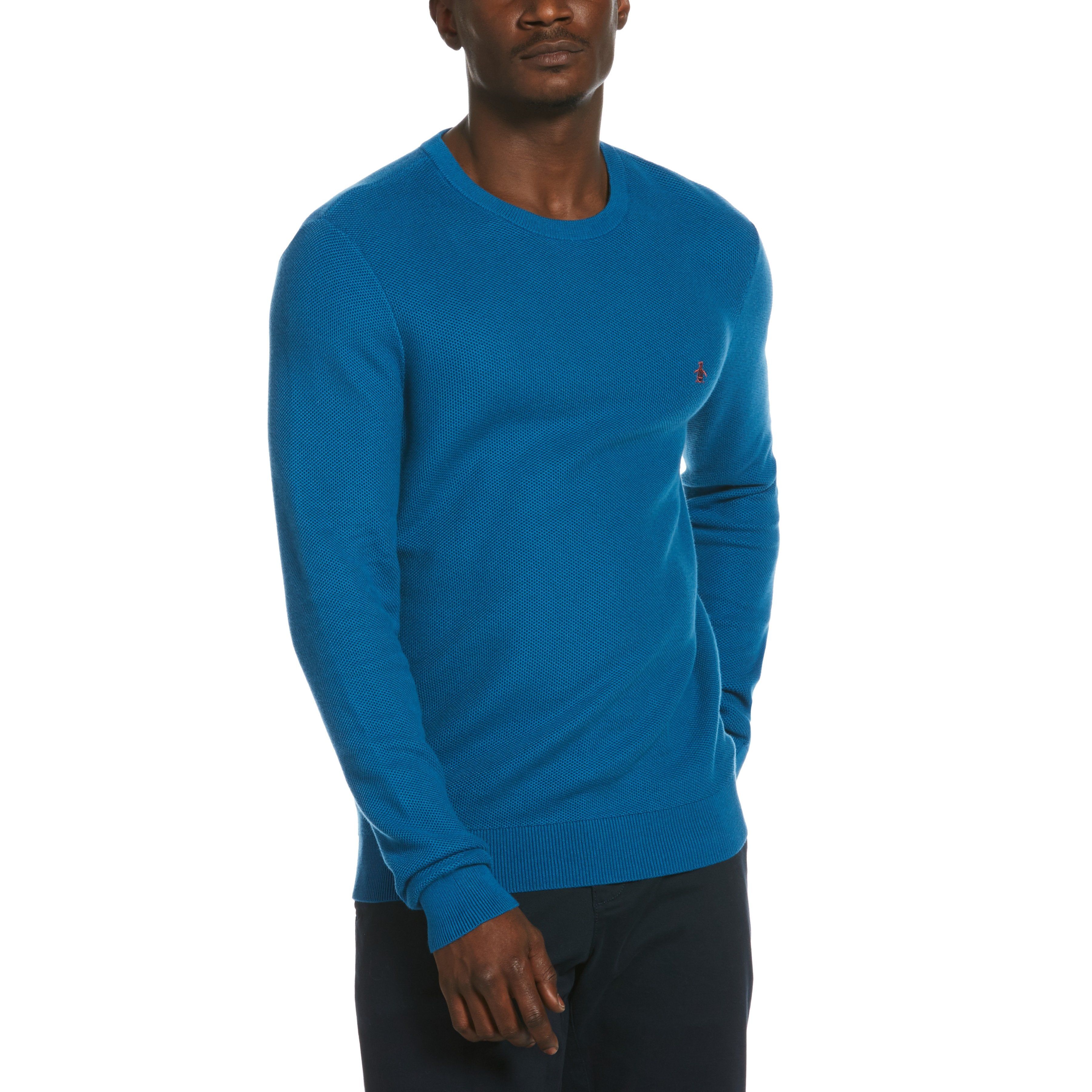Tuck Stitch Crew Neck Sweater sold by Original Penguin
