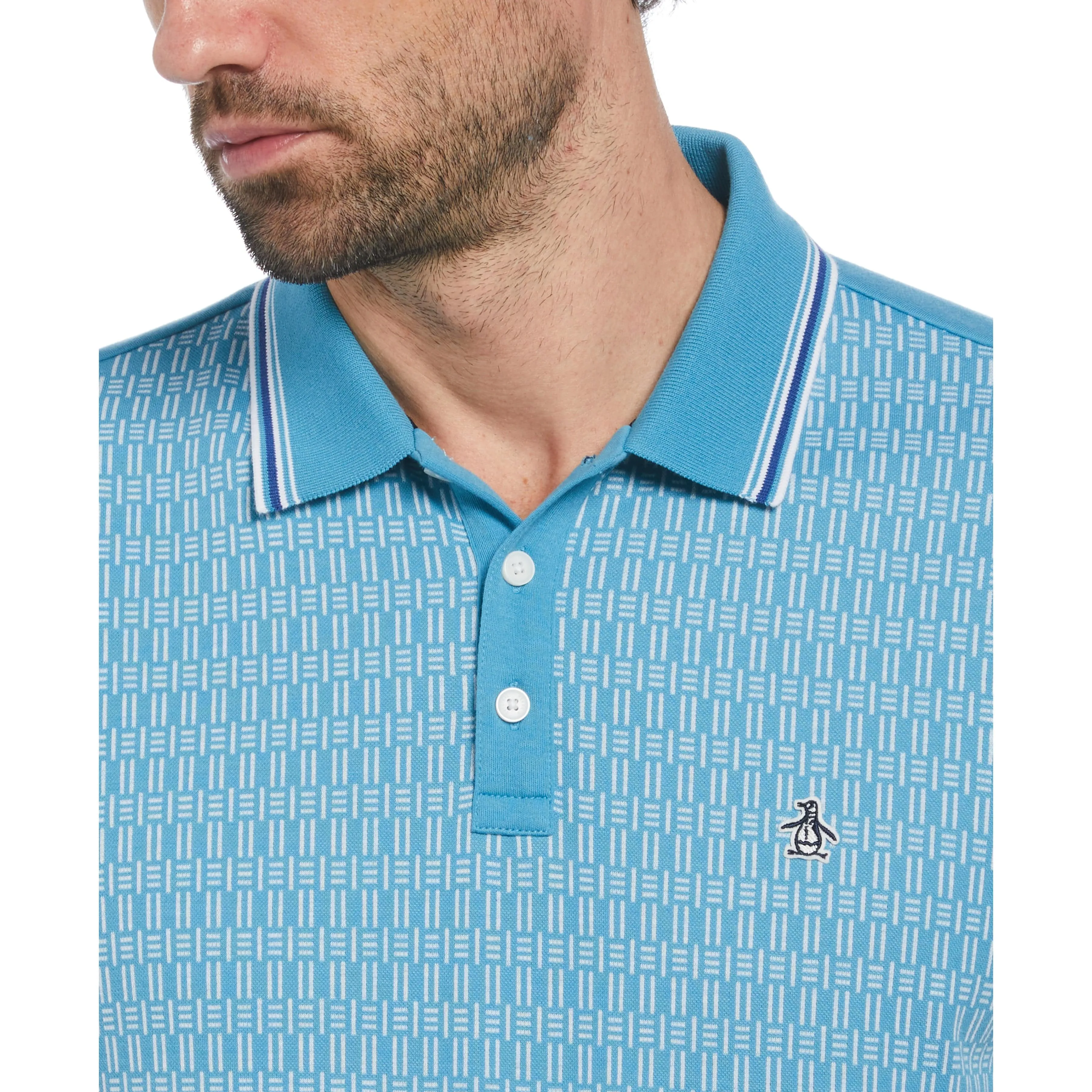 Jacquard Mini Lines Front Polo sold by Original Penguin product image thumbnail 3