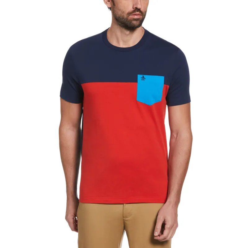 Color Block Contrast Pocket Tee sold by Original Penguin