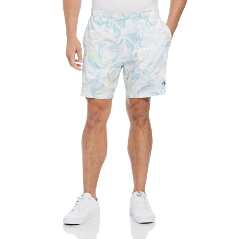 Marble Print Performance Tennis Short sold by Original Penguin