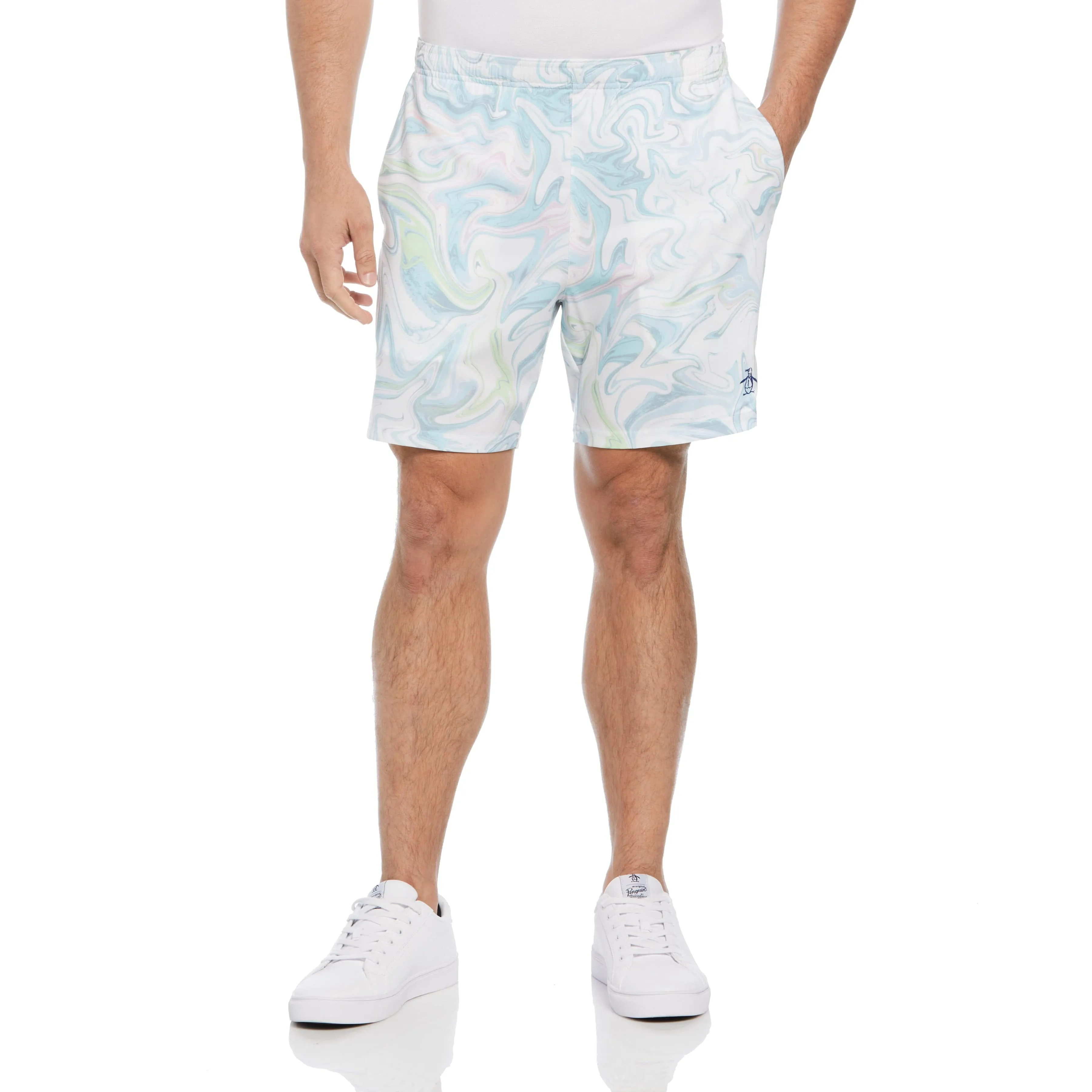 Marble Print Performance Tennis Short sold by Original Penguin
